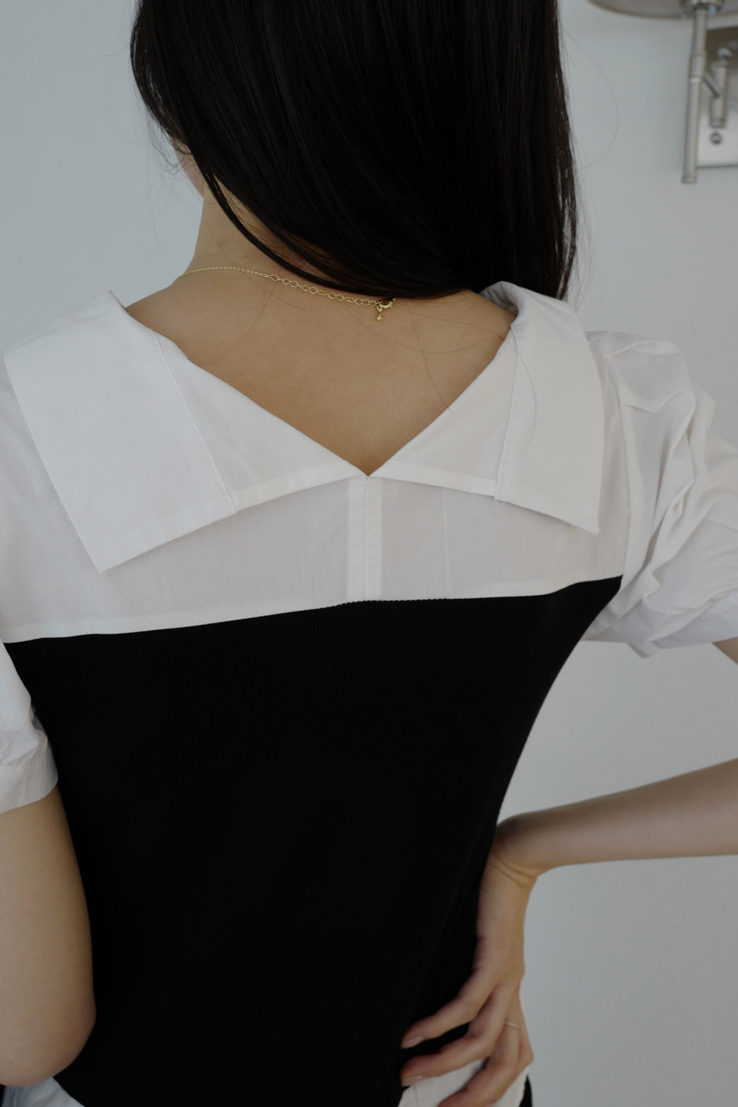 ベルベットナイロンピンタックロングワイド無地パンツ春夏秋 | DHOLIC | 詳細画像12