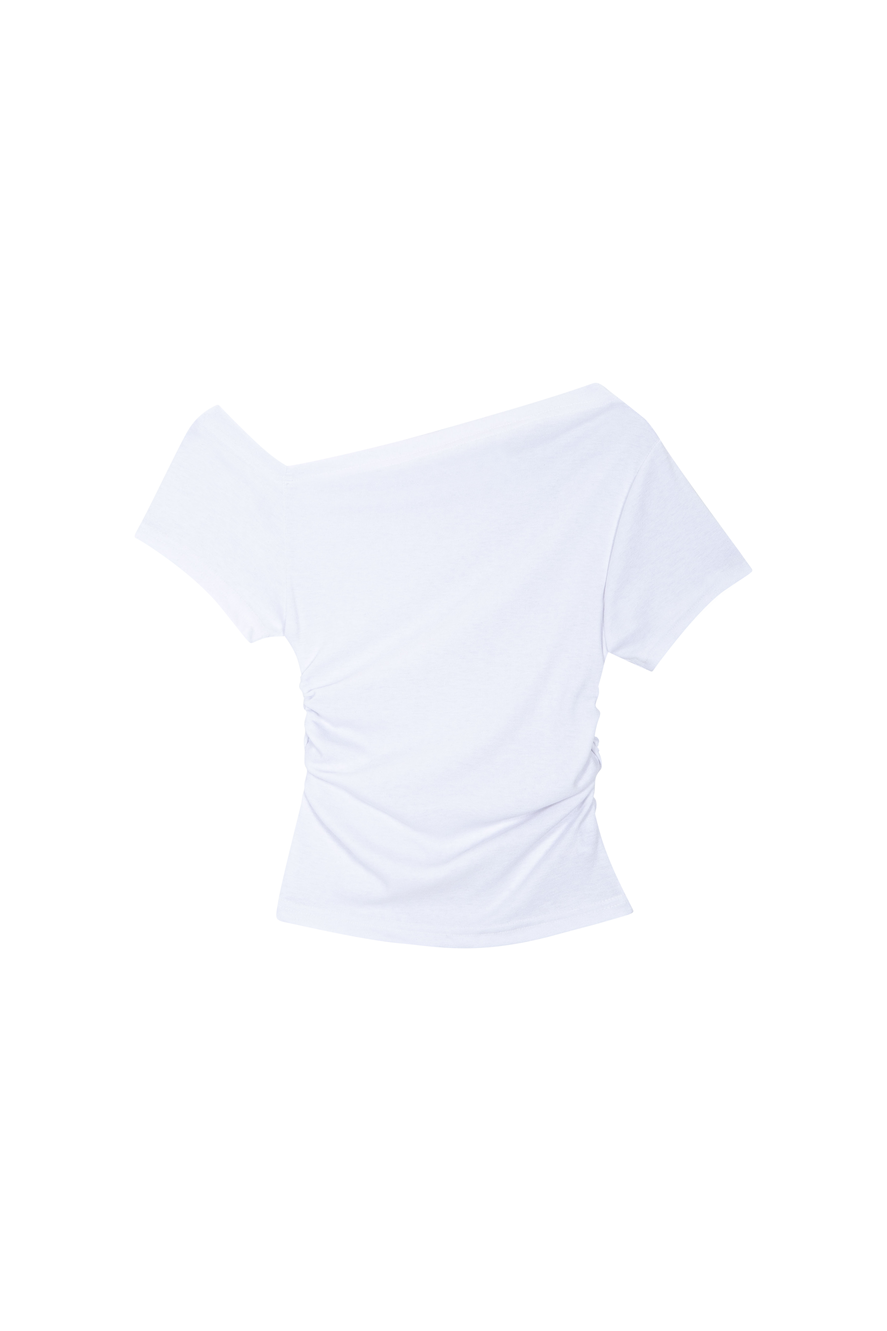 ベルベットストレッチベロアオフショルダーシャーリングスリム無地Tシャツ春夏秋 | DHOLIC | 詳細画像31
