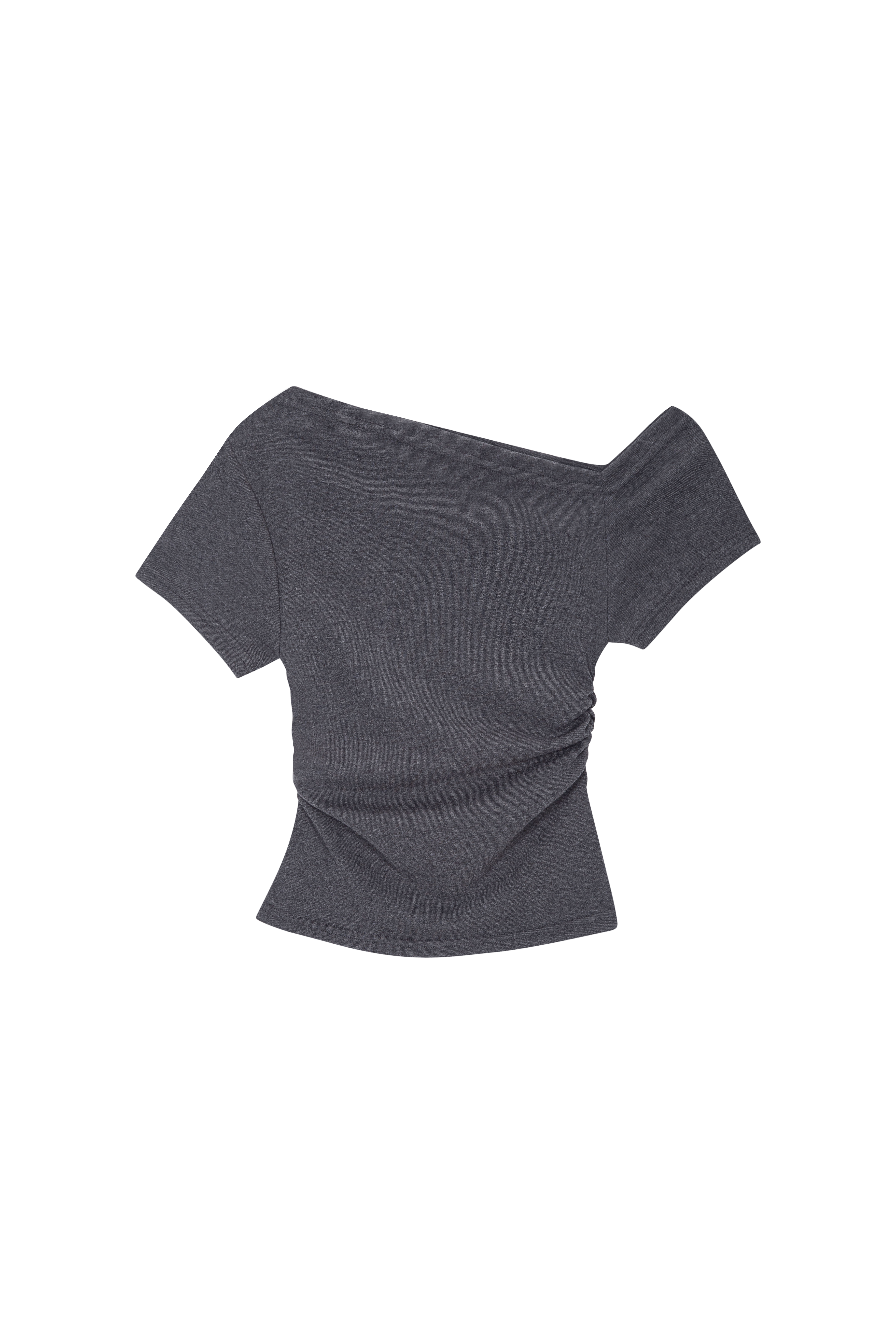 ベルベットストレッチベロアオフショルダーシャーリングスリム無地Tシャツ春夏秋 | DHOLIC | 詳細画像32
