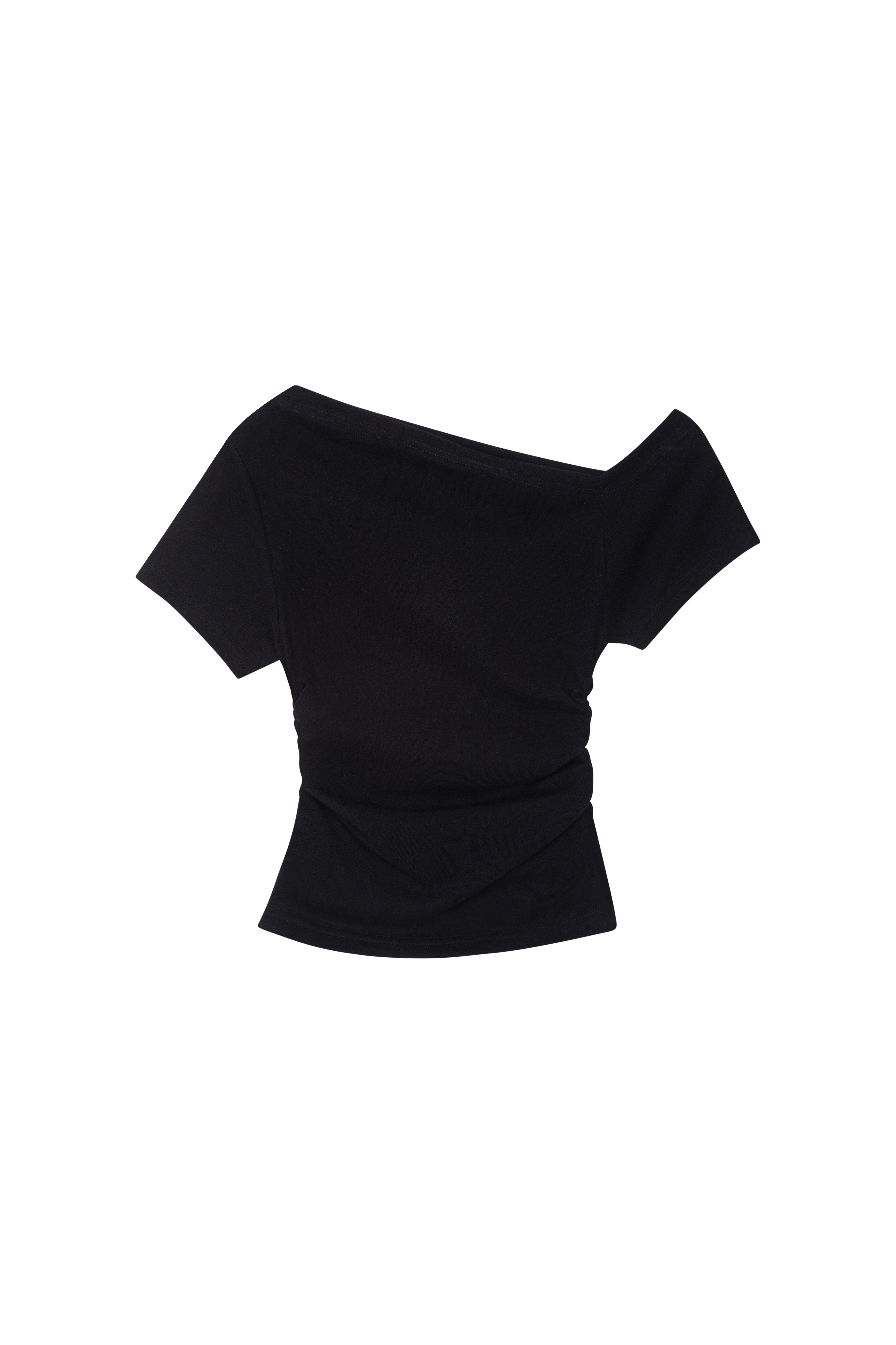 ベルベットストレッチベロアオフショルダーシャーリングスリム無地Tシャツ春夏秋 | DHOLIC | 詳細画像33