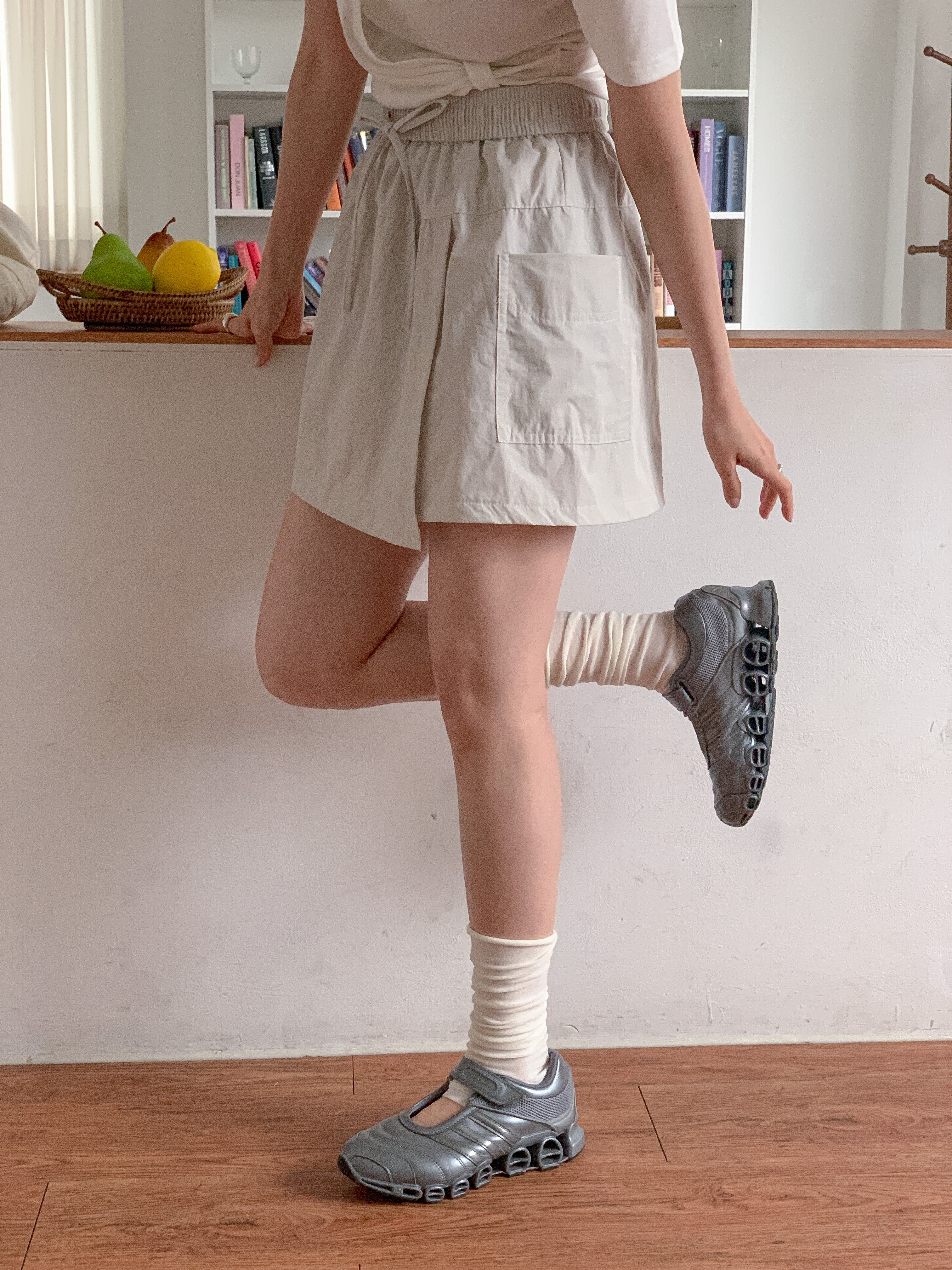 ドローストリングポケットウエストゴムミニスカートパンツ | 詳細画像20