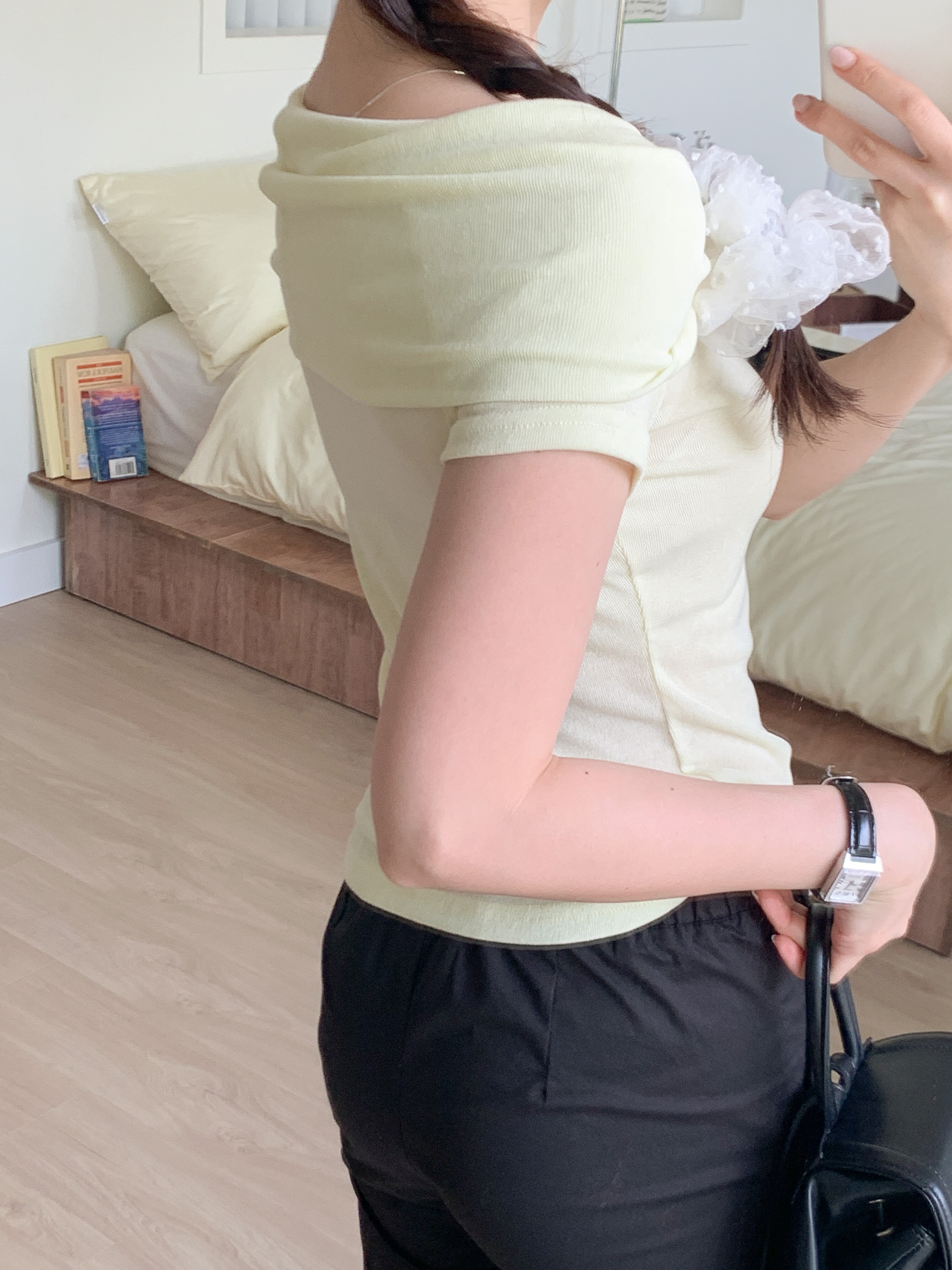 オフショルダーツイスト半袖Tシャツ | 詳細画像20
