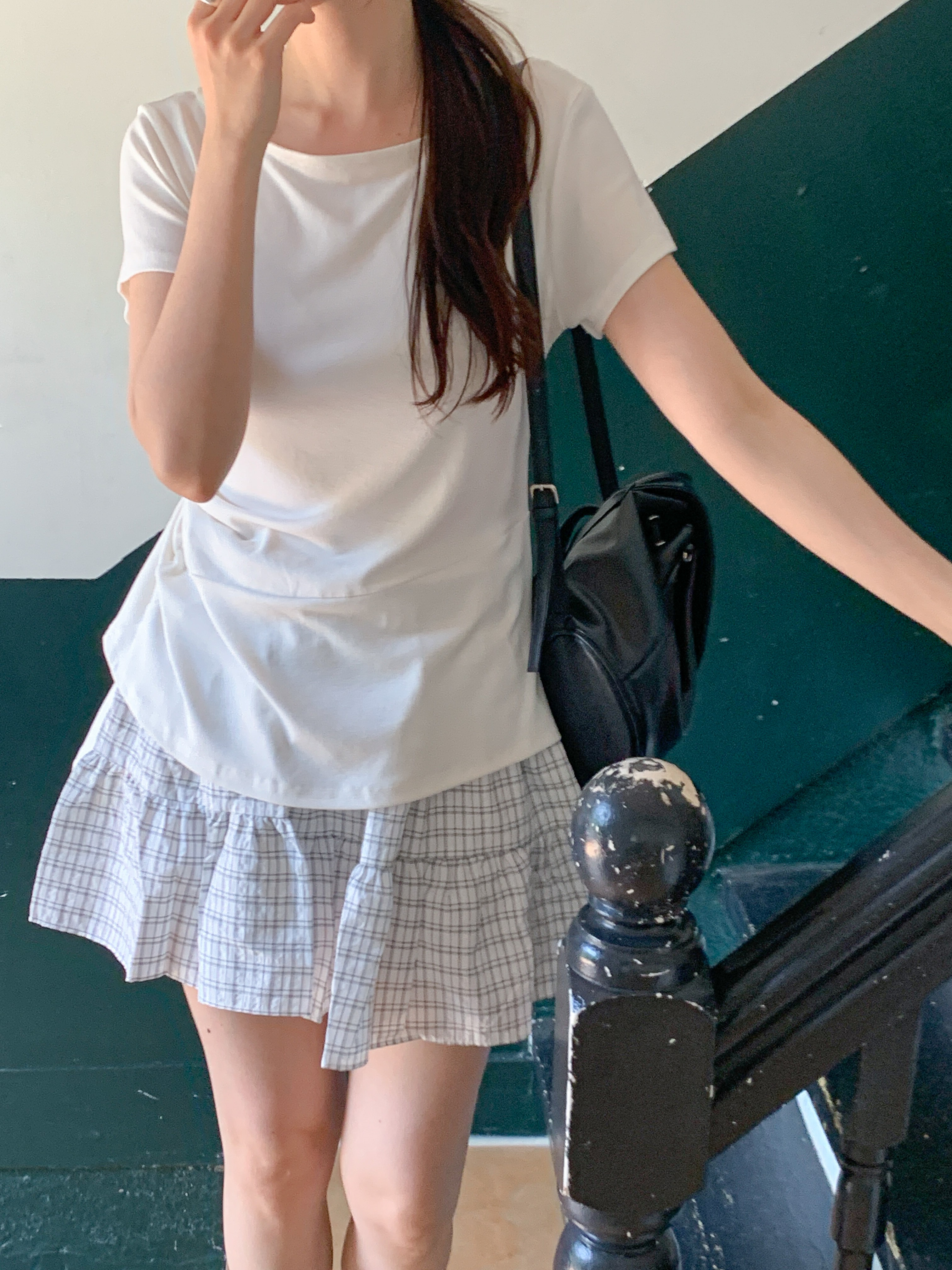 アンバランス半袖ギャザーTシャツ | 詳細画像5