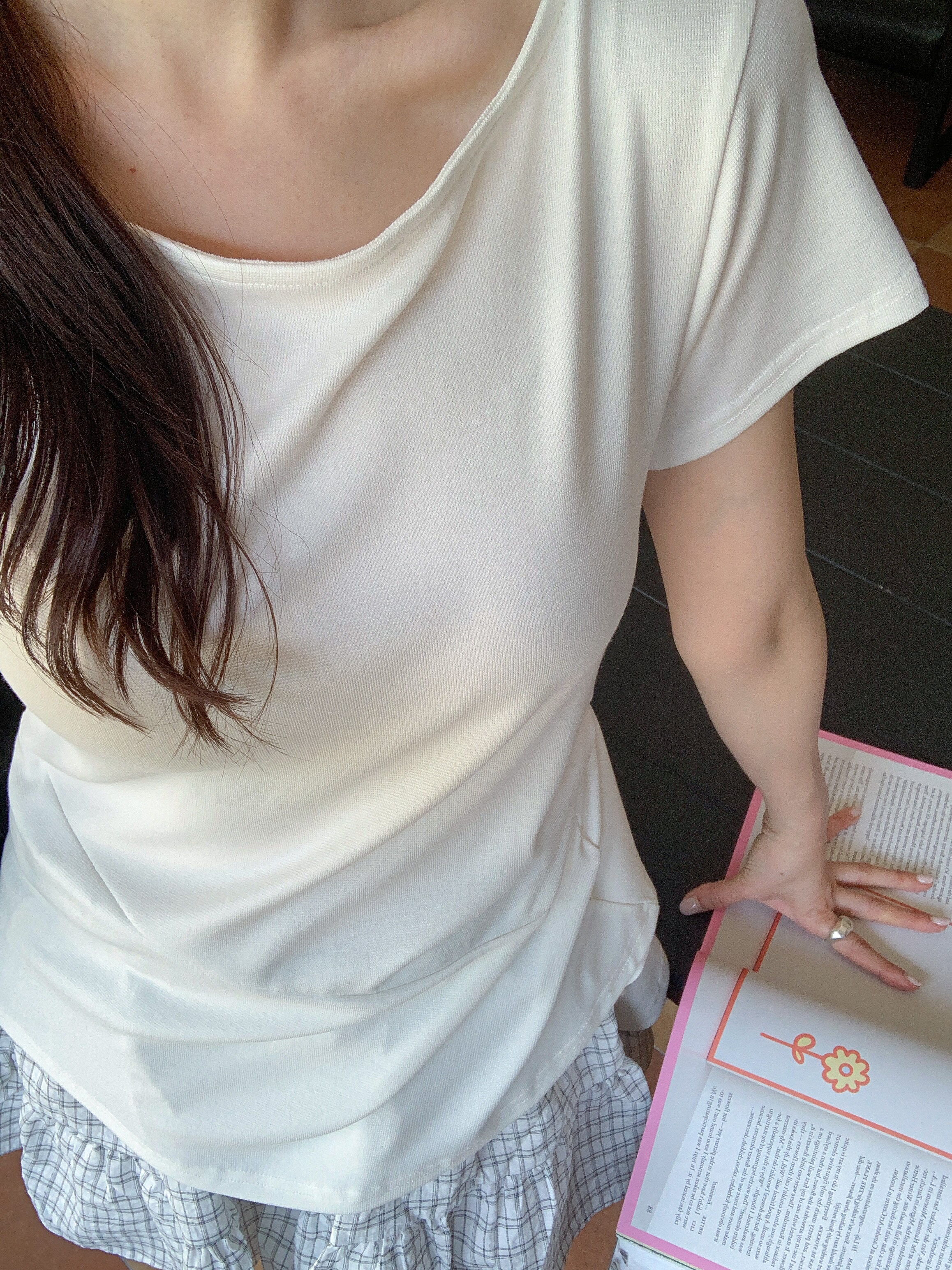 アンバランス半袖ギャザーTシャツ | 詳細画像12