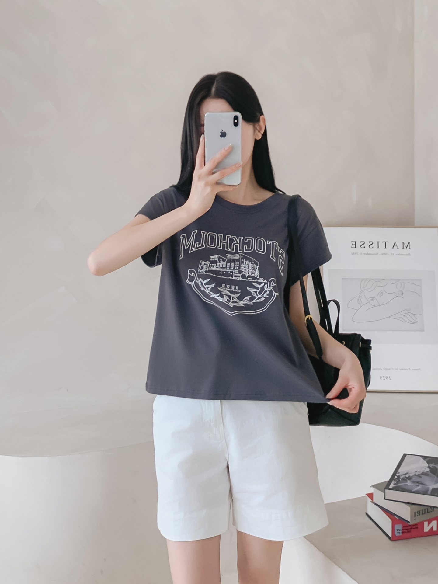 ラウンドネックキャップスリーブ半袖プリントTシャツ | 詳細画像18