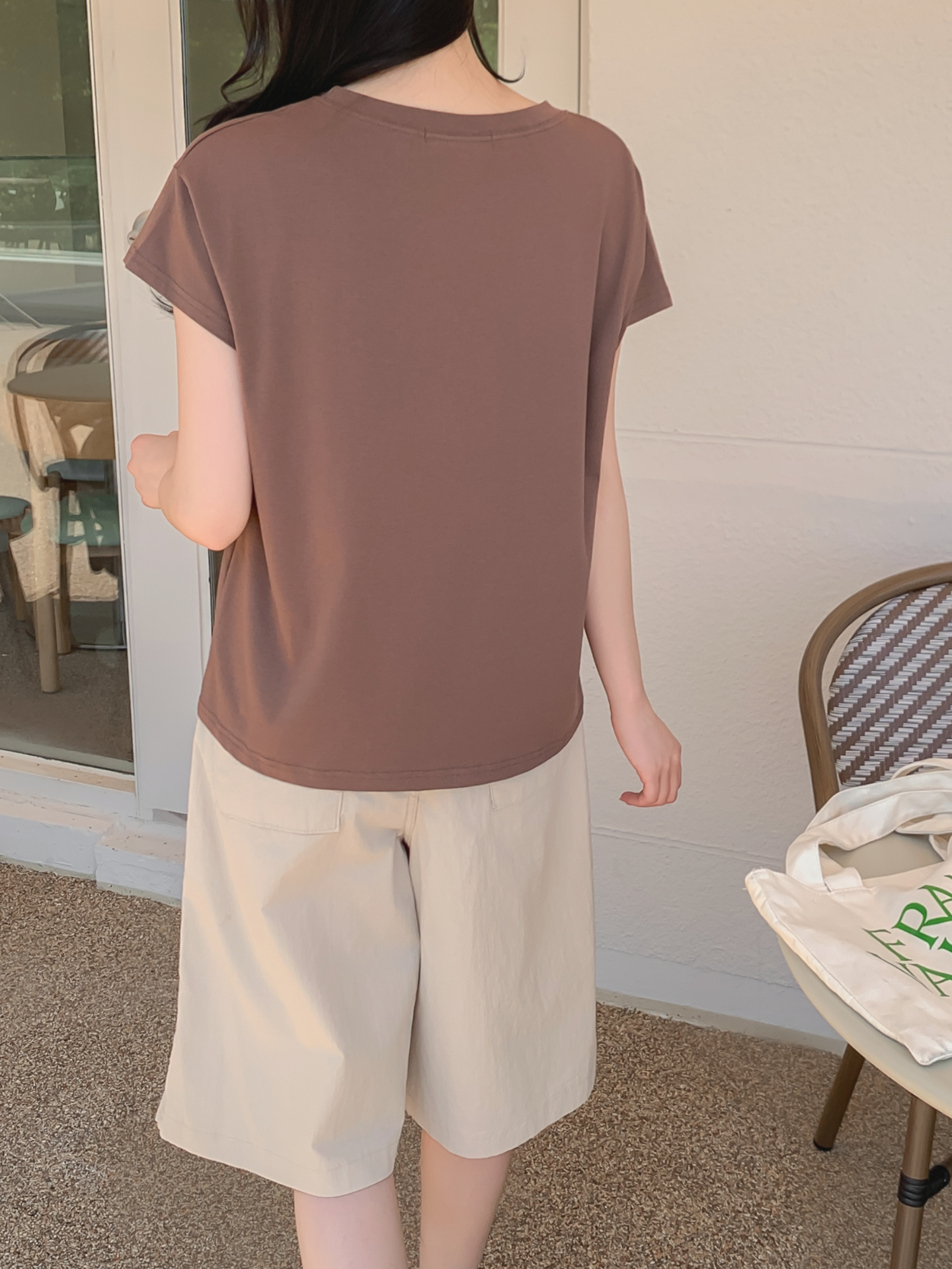 ラウンドネックキャップスリーブ半袖プリントTシャツ | 詳細画像23