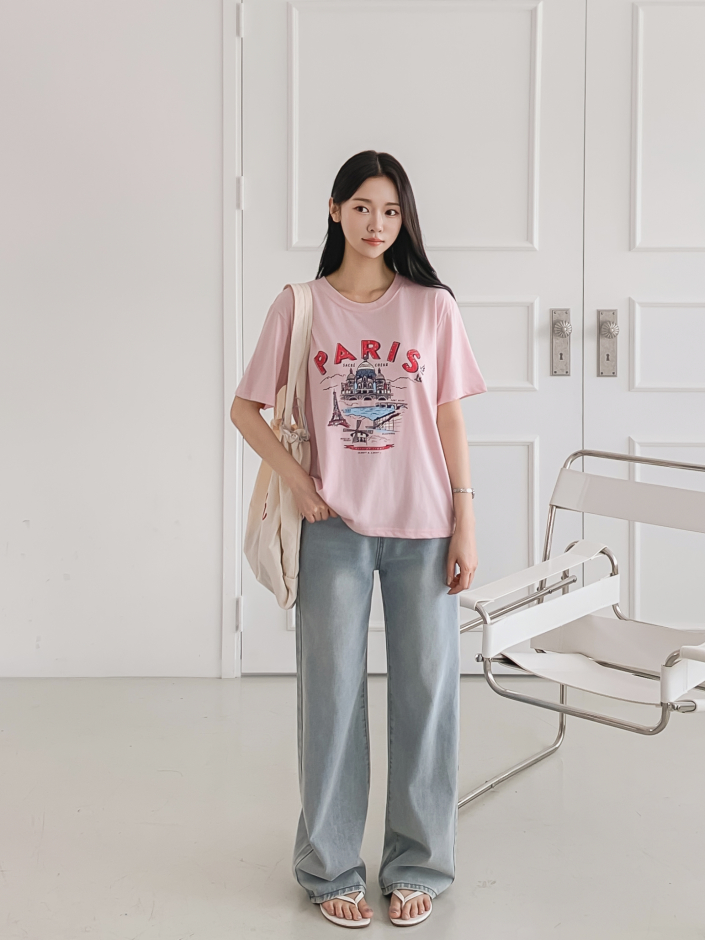 ラウンドネックルーズ半袖プリントTシャツ | 詳細画像2
