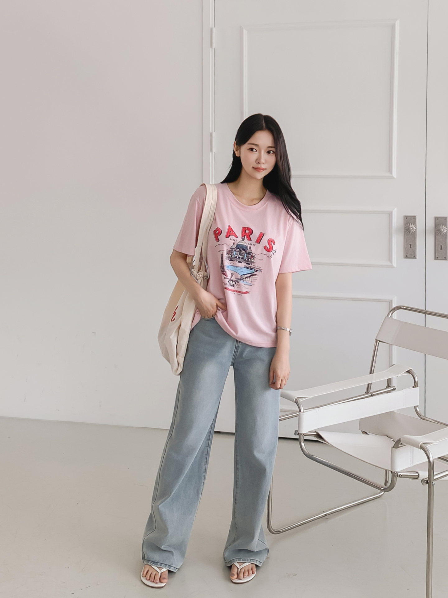 ラウンドネックルーズ半袖プリントTシャツ | 詳細画像5