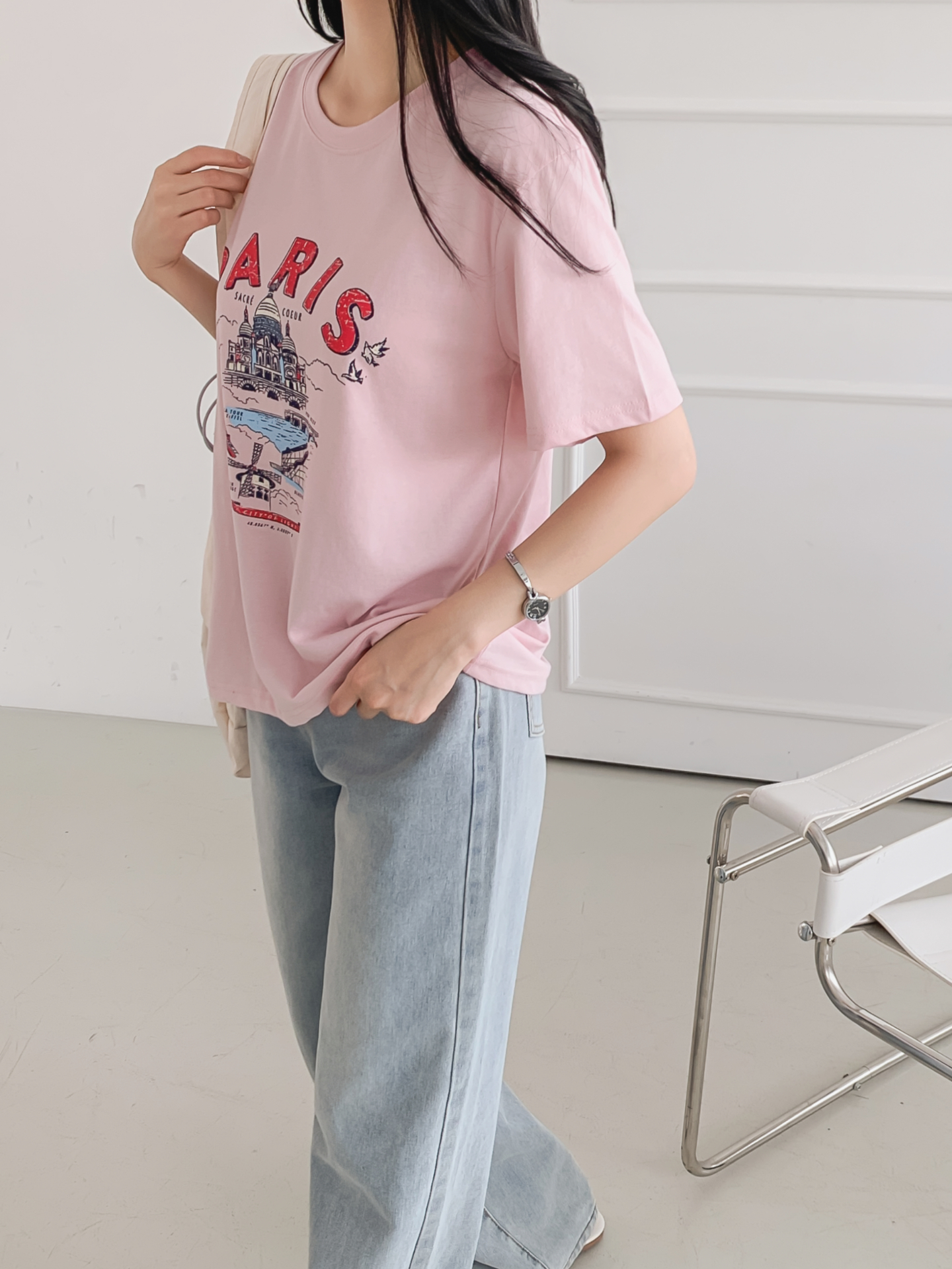 ラウンドネックルーズ半袖プリントTシャツ | 詳細画像6