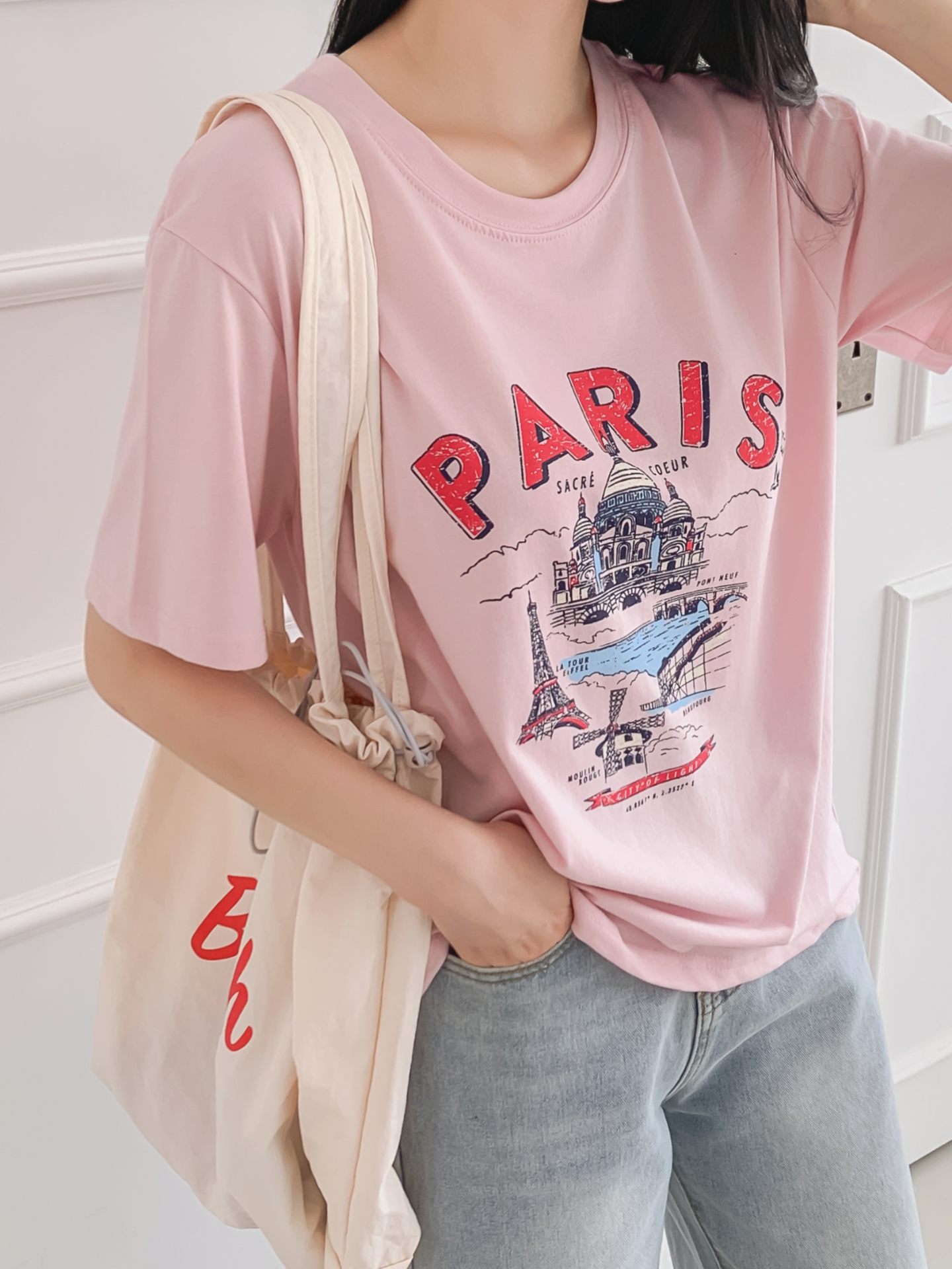 ラウンドネックルーズ半袖プリントTシャツ | 詳細画像8