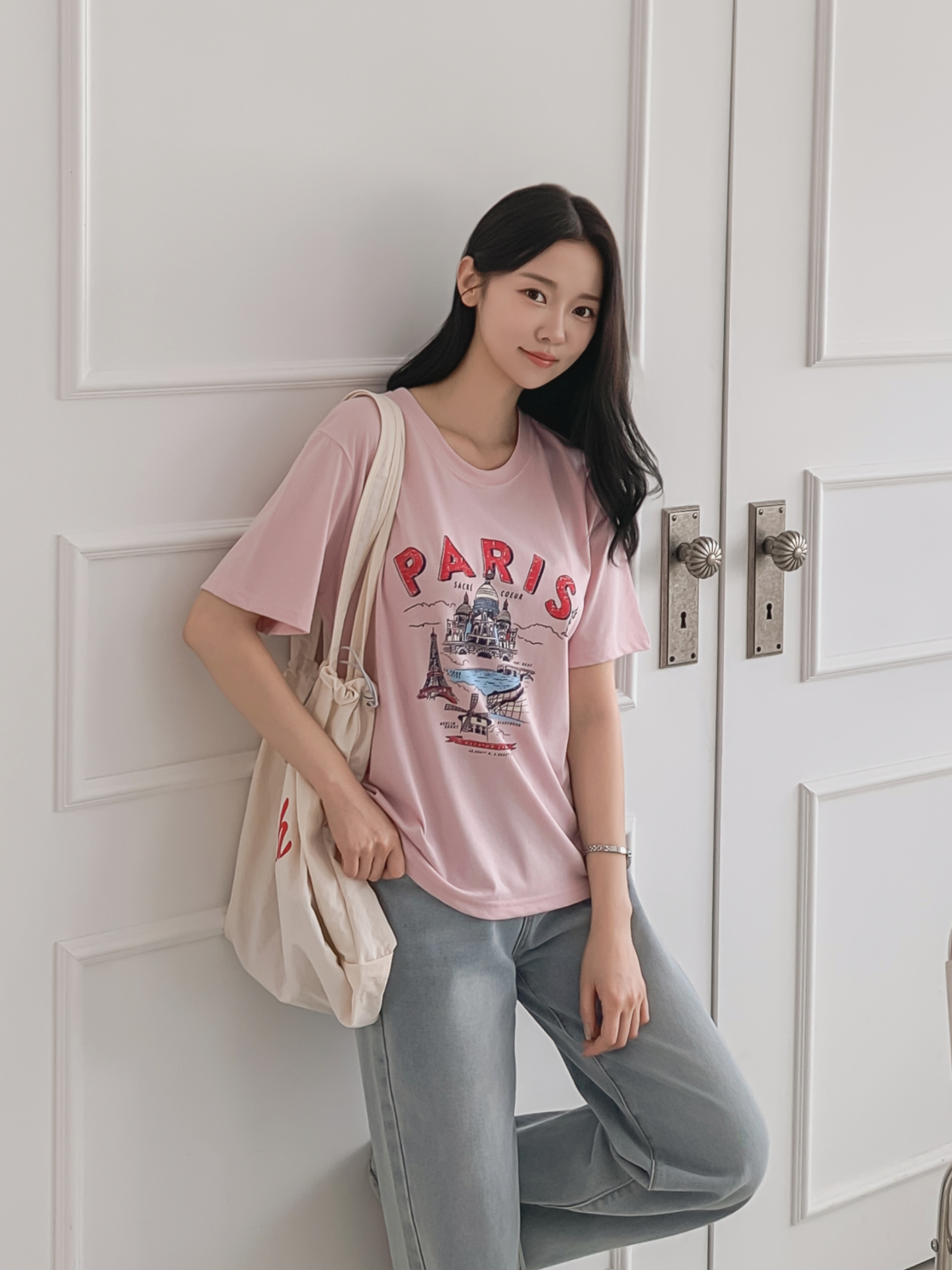 ラウンドネックルーズ半袖プリントTシャツ | 詳細画像9