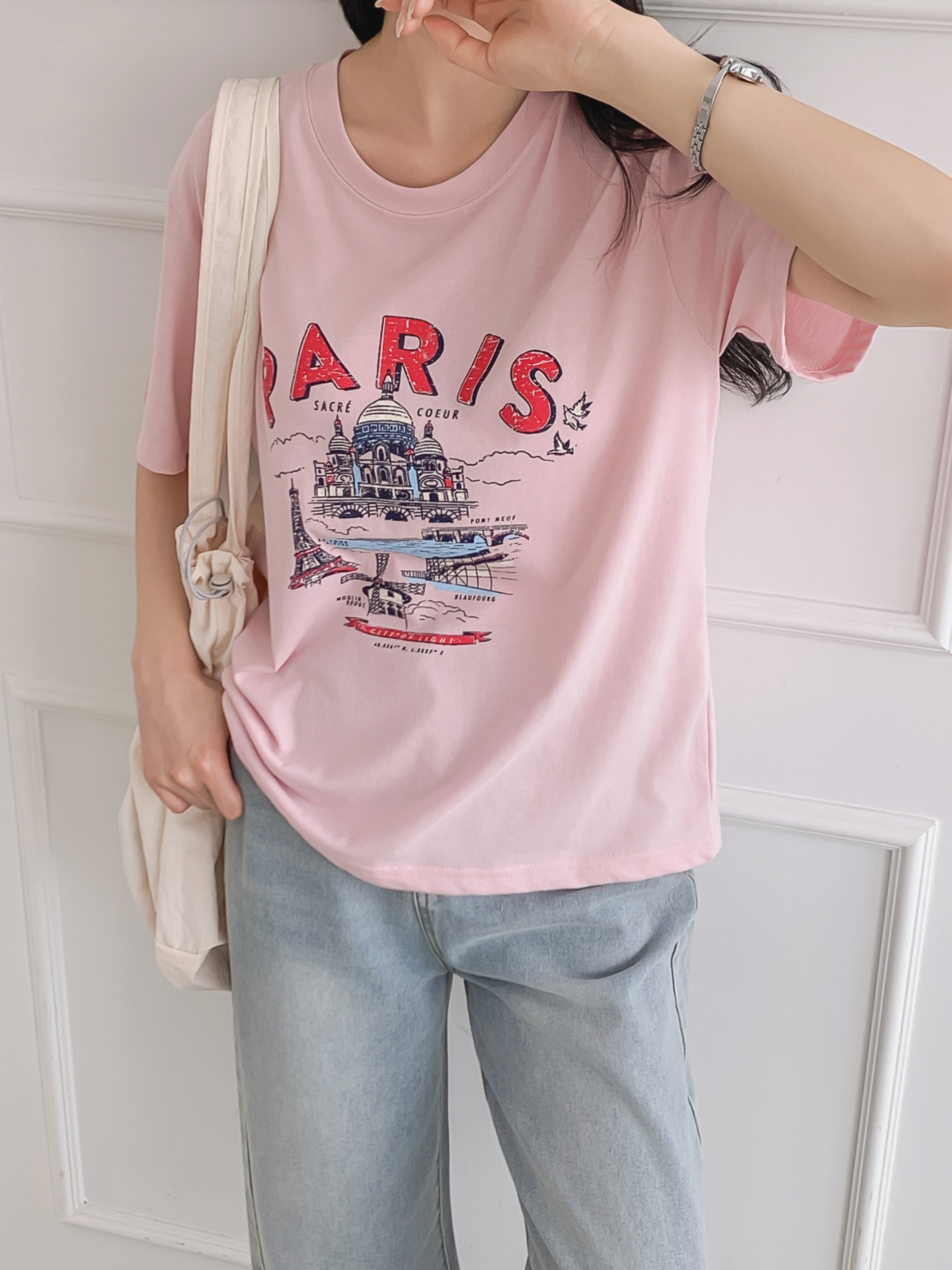 ラウンドネックルーズ半袖プリントTシャツ | 詳細画像10
