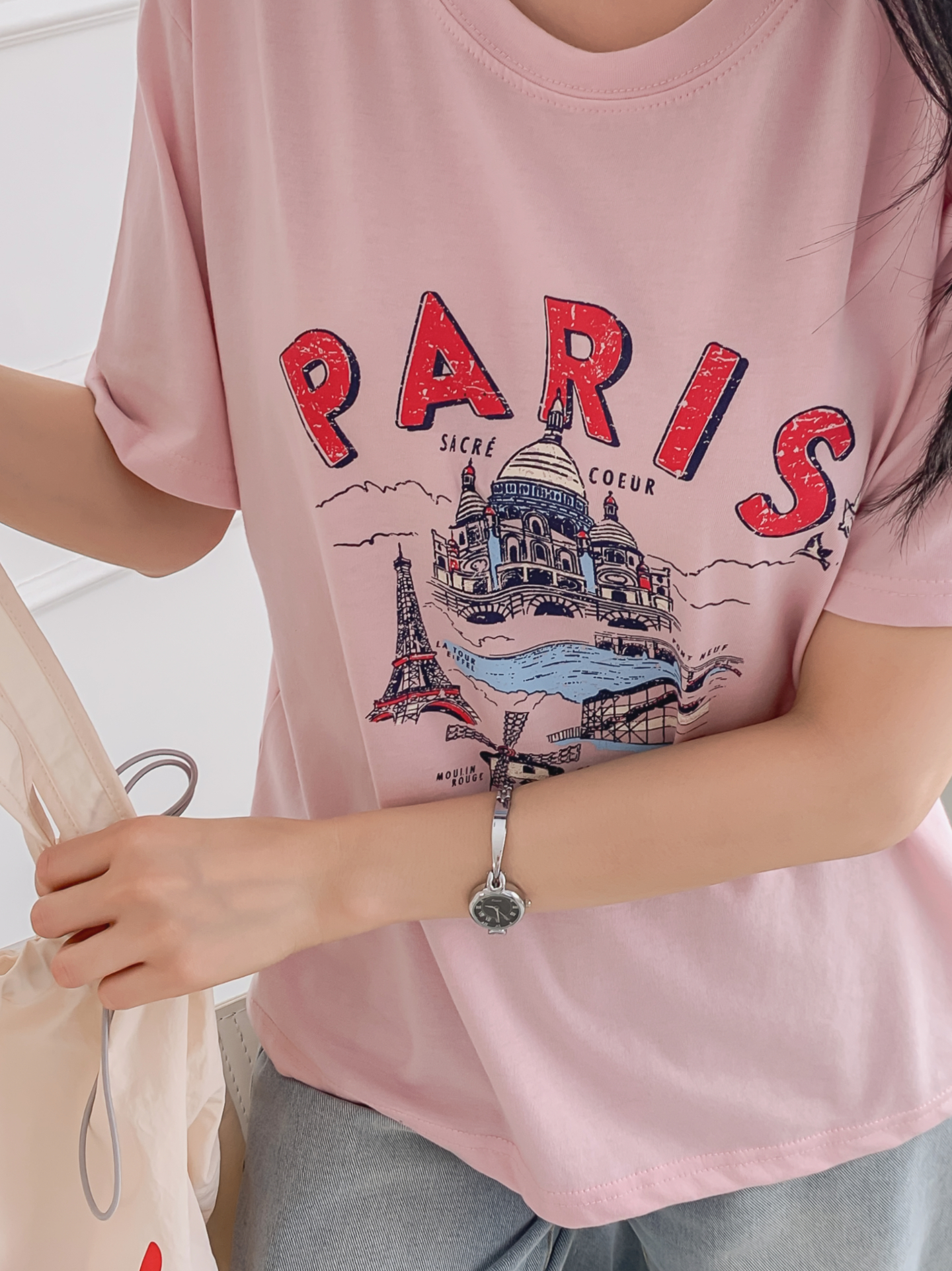 ラウンドネックルーズ半袖プリントTシャツ | 詳細画像12