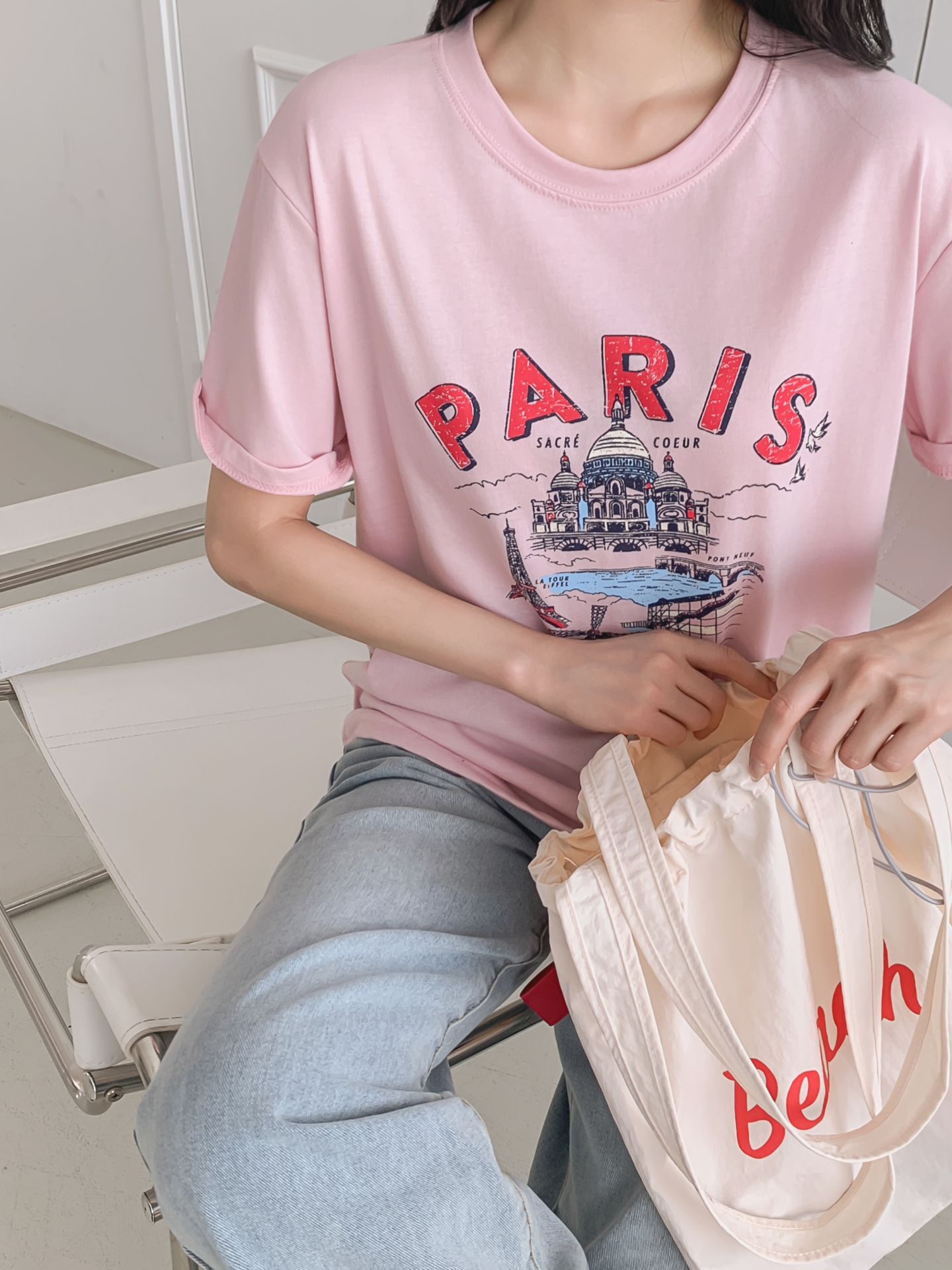 ラウンドネックルーズ半袖プリントTシャツ | 詳細画像16