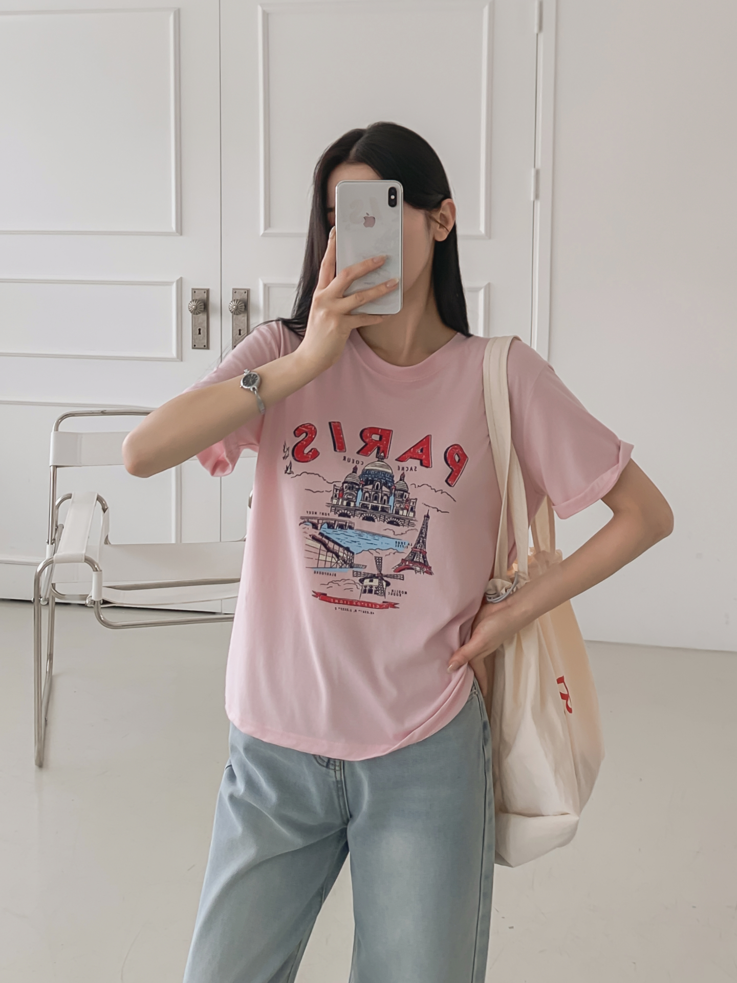 ラウンドネックルーズ半袖プリントTシャツ | 詳細画像18
