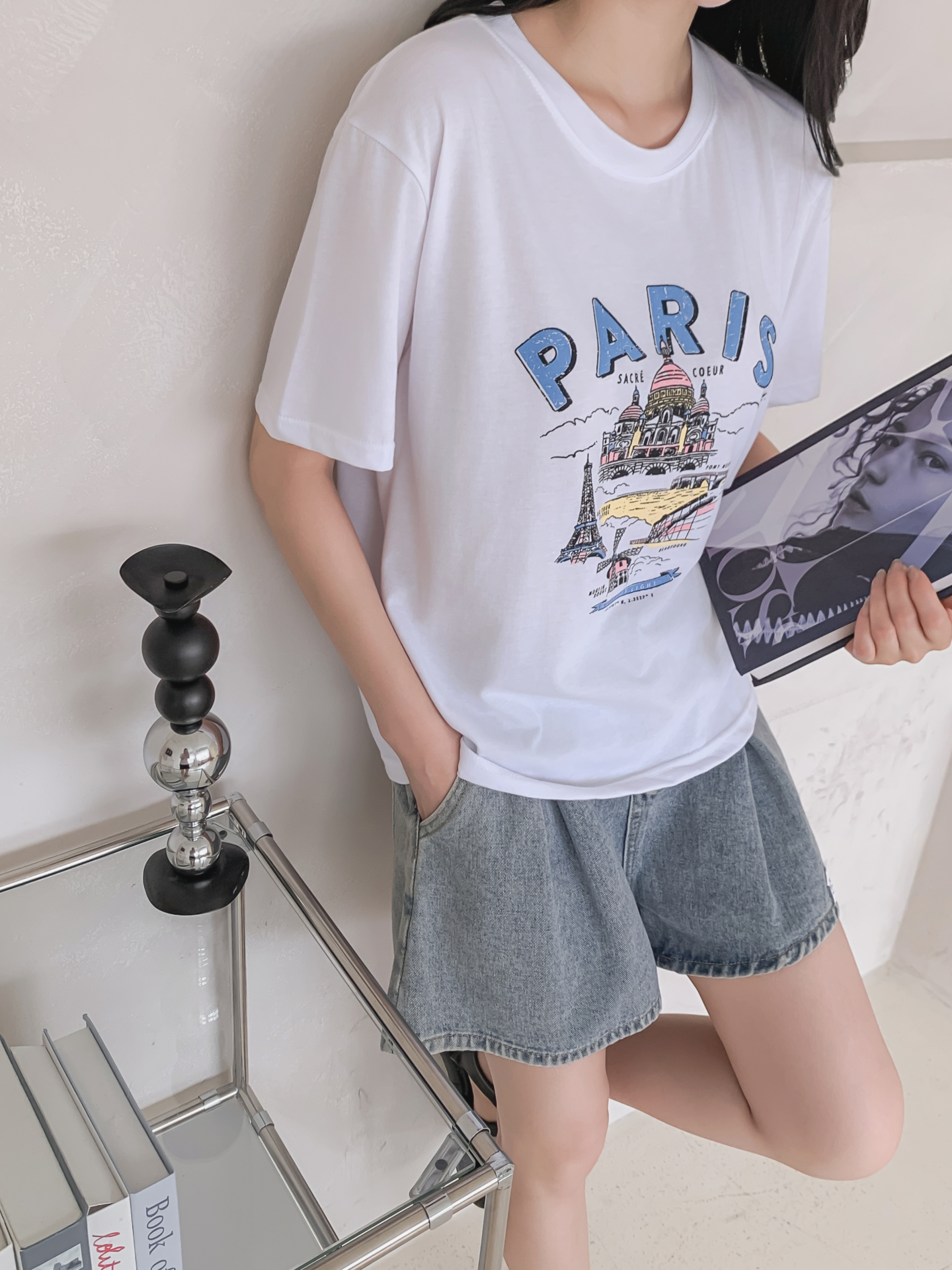 ラウンドネックルーズ半袖プリントTシャツ | 詳細画像25