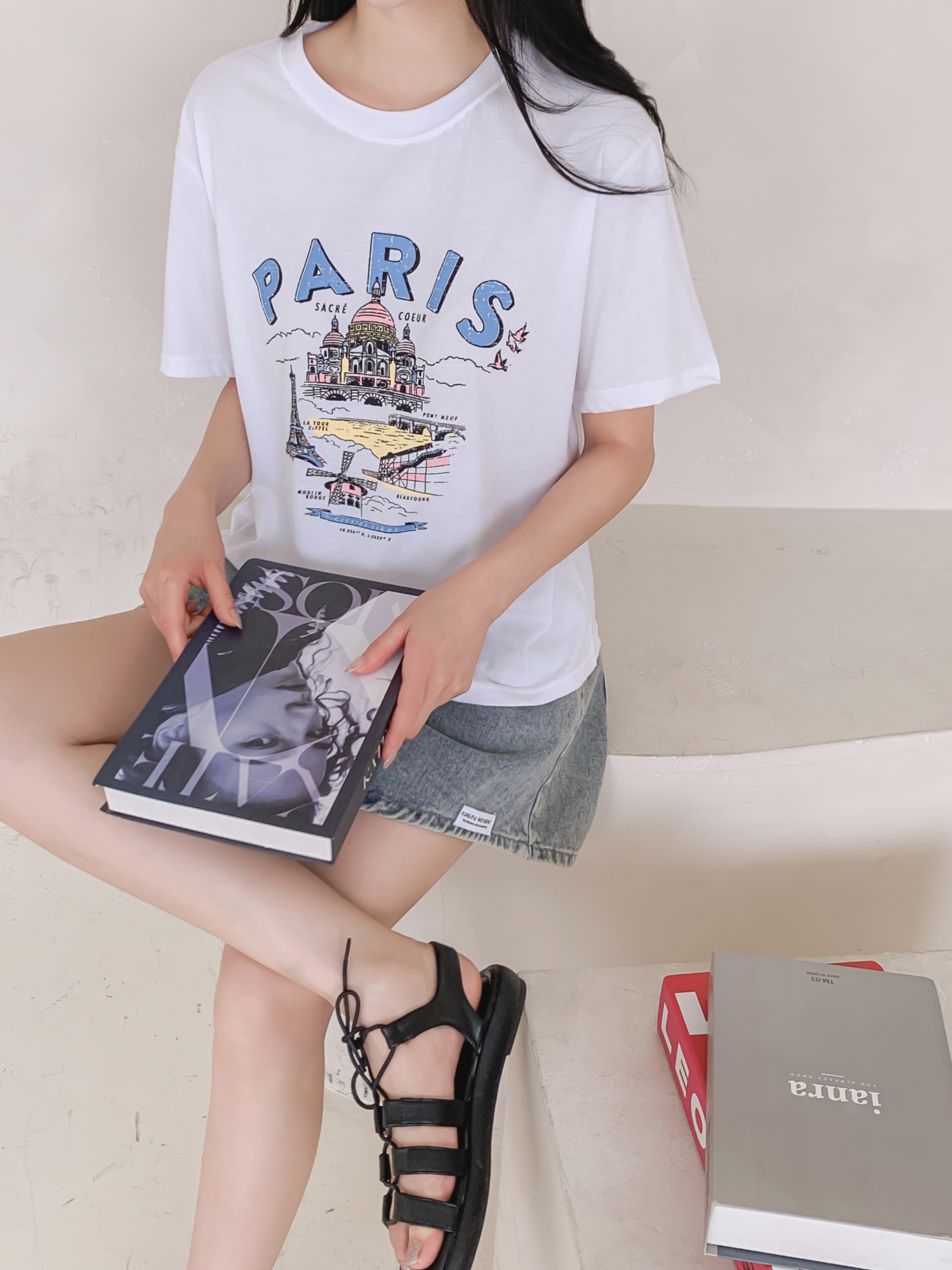 ラウンドネックルーズ半袖プリントTシャツ | 詳細画像30