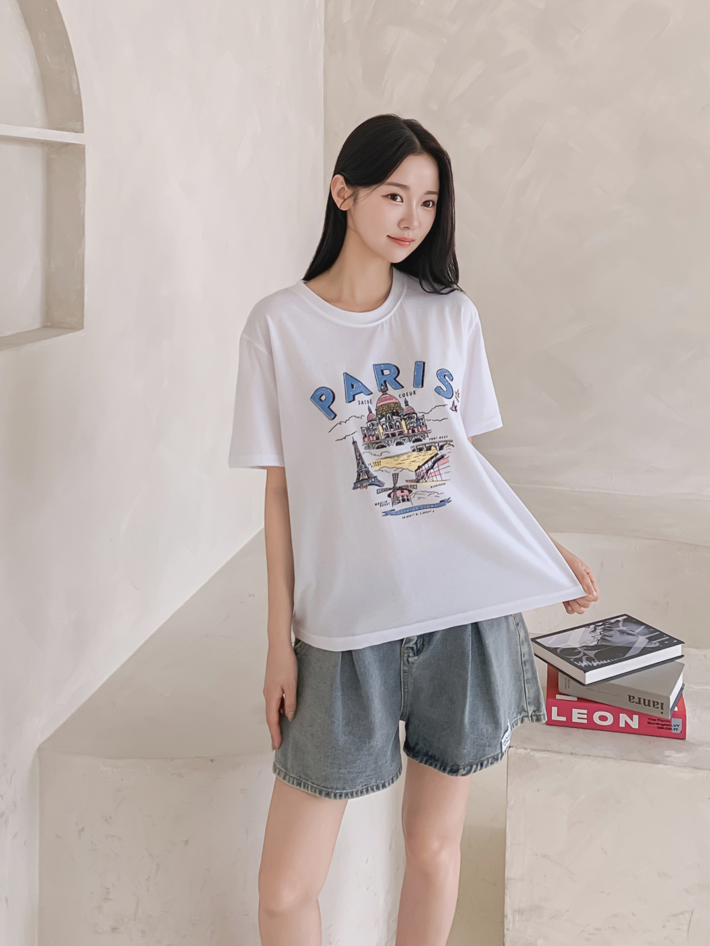 ラウンドネックルーズ半袖プリントTシャツ | 詳細画像33