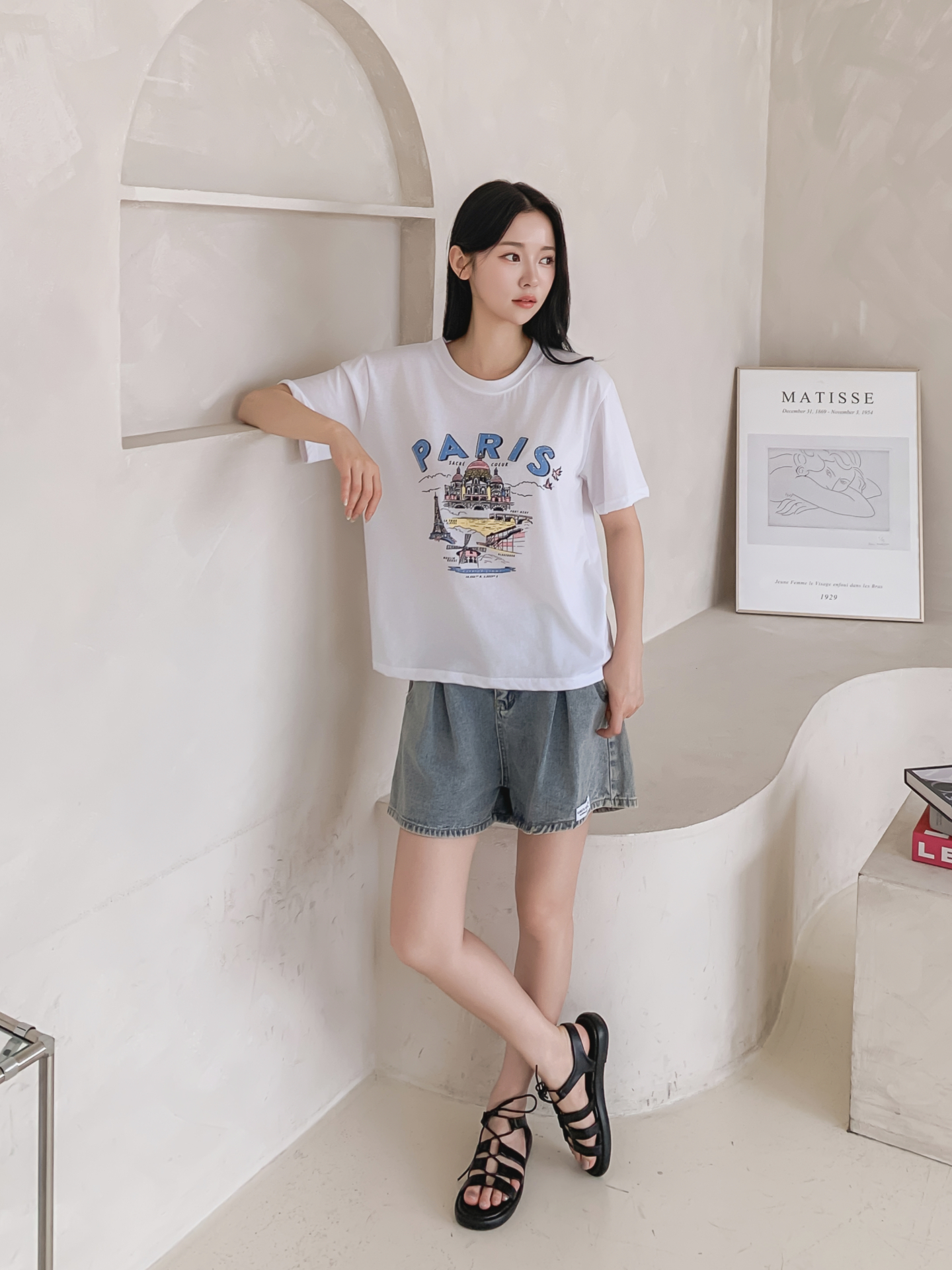 ラウンドネックルーズ半袖プリントTシャツ | 詳細画像34