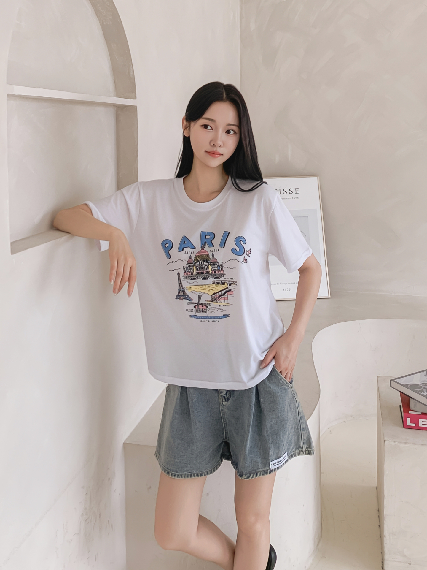 ラウンドネックルーズ半袖プリントTシャツ | 詳細画像35