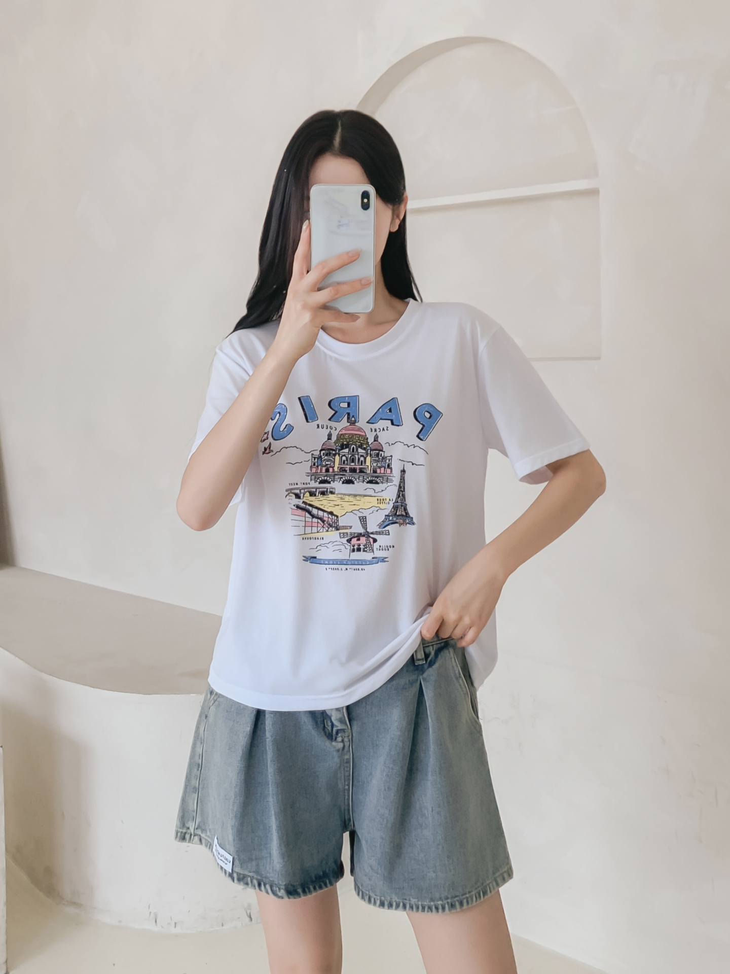 ラウンドネックルーズ半袖プリントTシャツ | 詳細画像36