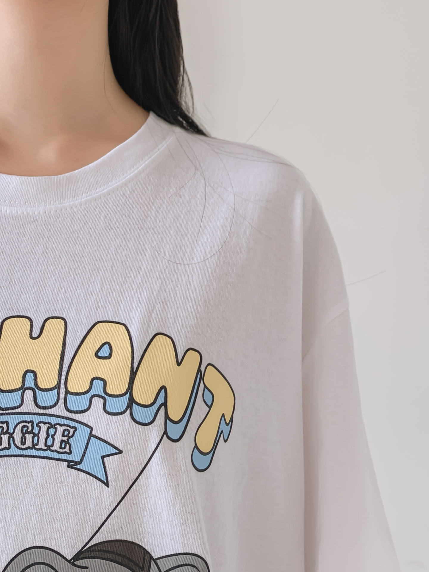 コットンラウンドネックオーバーサイズ半袖プリントTシャツ | 詳細画像15