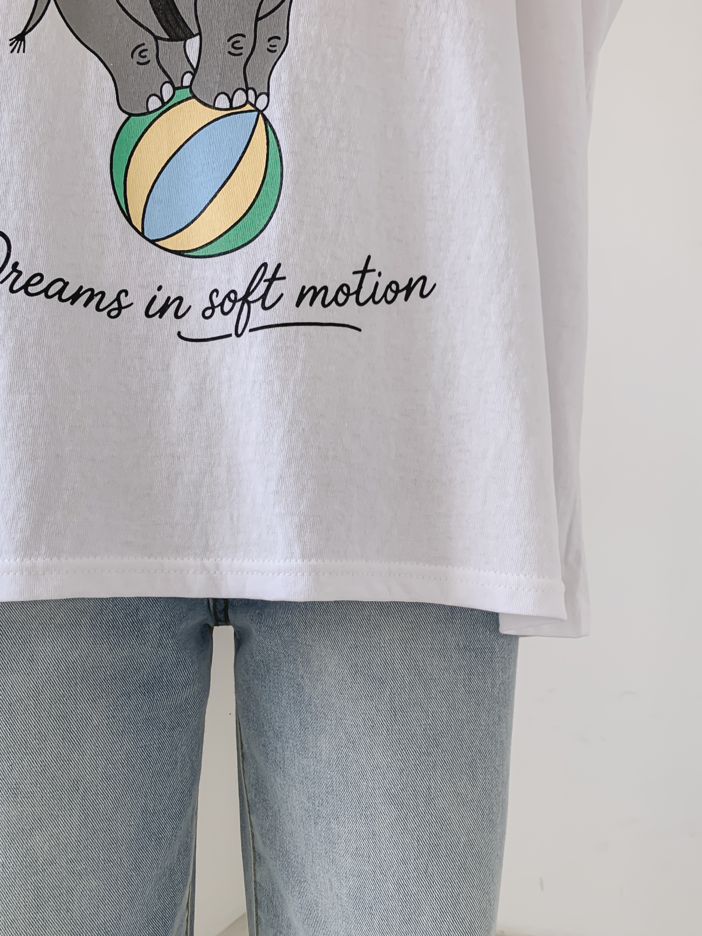 コットンラウンドネックオーバーサイズ半袖プリントTシャツ | 詳細画像17