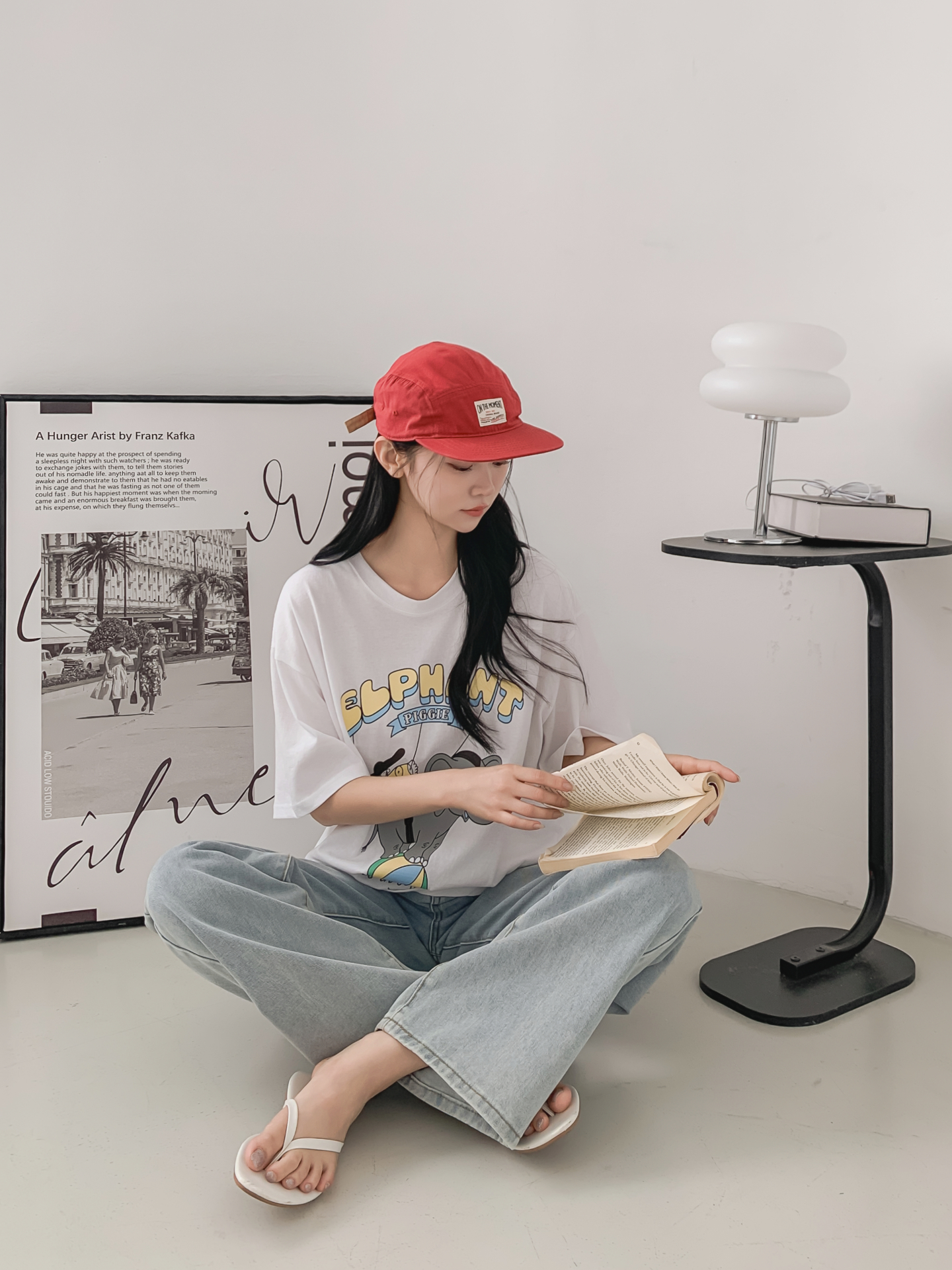 コットンラウンドネックオーバーサイズ半袖プリントTシャツ | 詳細画像18