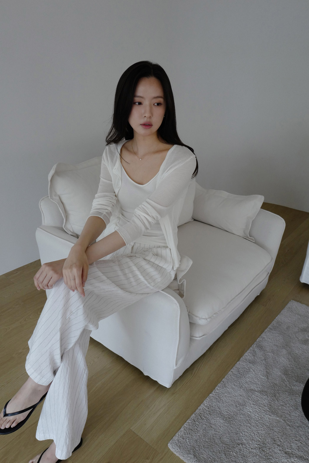 リネンアクリルラウンドネックラウンドネックベーシックベーシック無地無地ニットニット2pc セット2pc セット春春夏夏秋秋 | DHOLIC | 詳細画像13