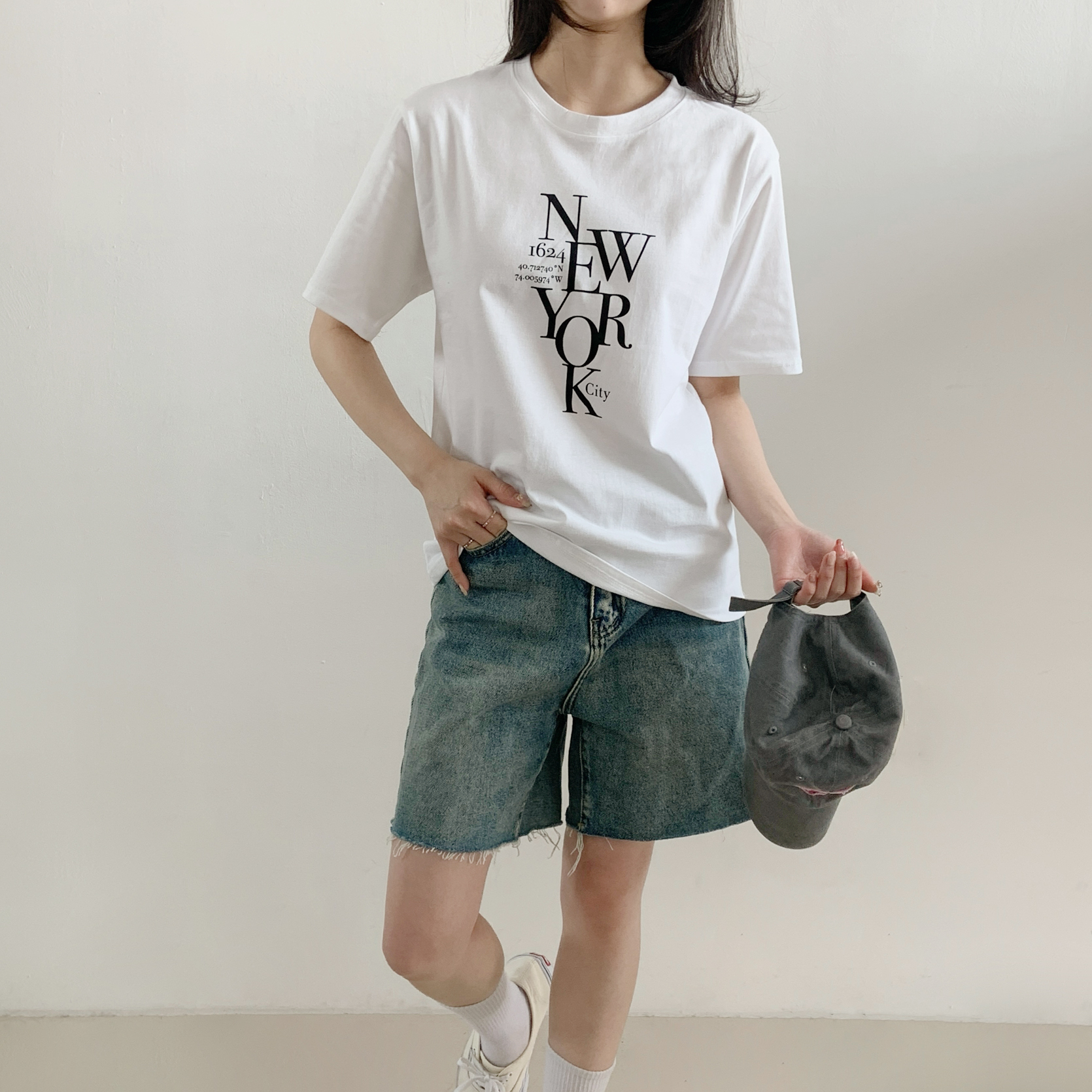 ラウンドネック半袖レタリングTシャツ | 詳細画像3
