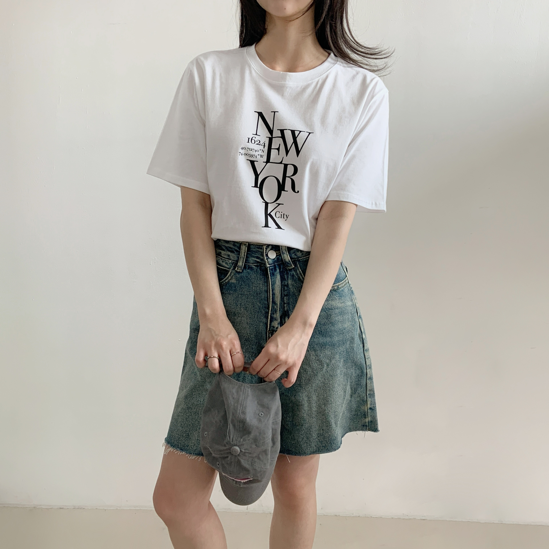ラウンドネック半袖レタリングTシャツ | 詳細画像4