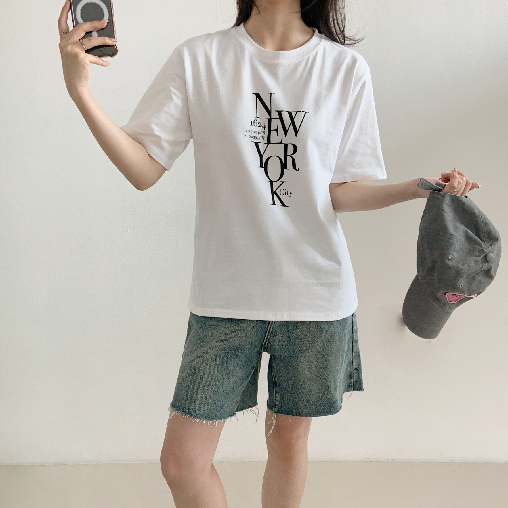ラウンドネック半袖レタリングTシャツ | 詳細画像5