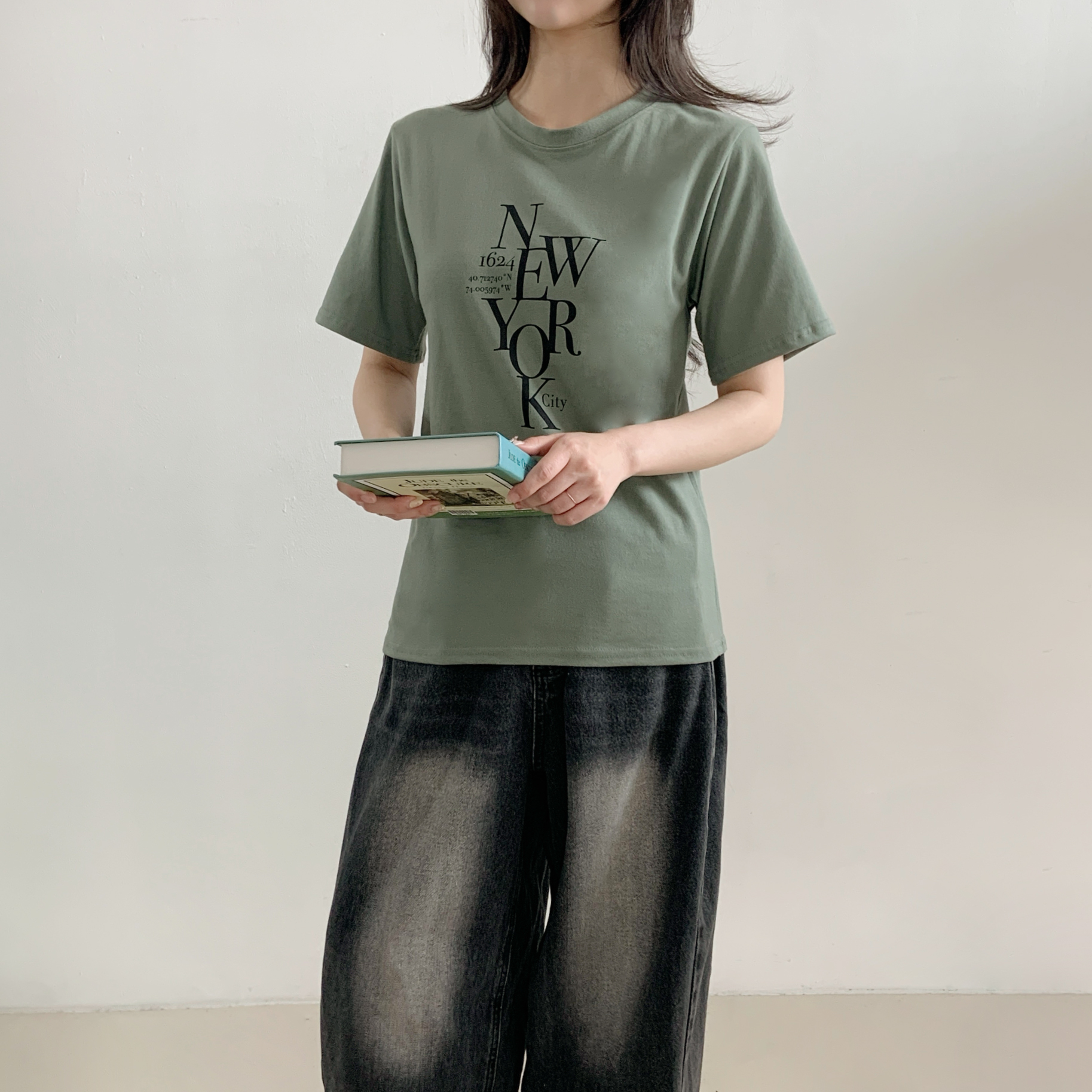 ラウンドネック半袖レタリングTシャツ | 詳細画像7