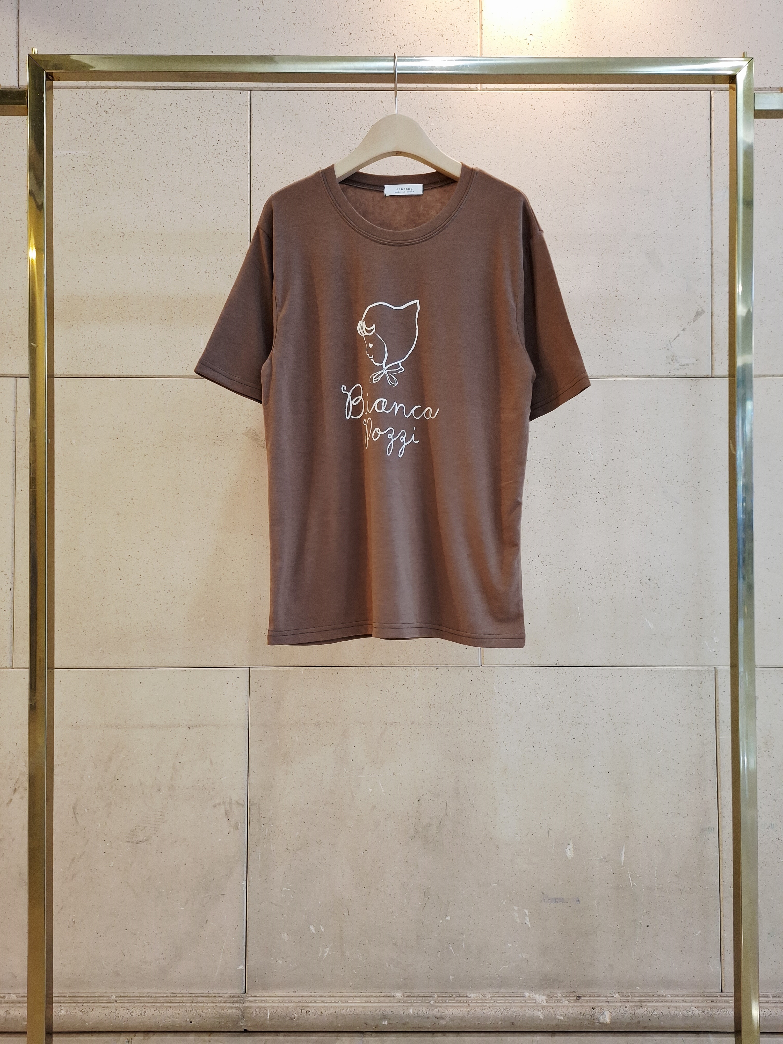 ラウンドネックルーズ半袖レタリングTシャツ | 詳細画像11
