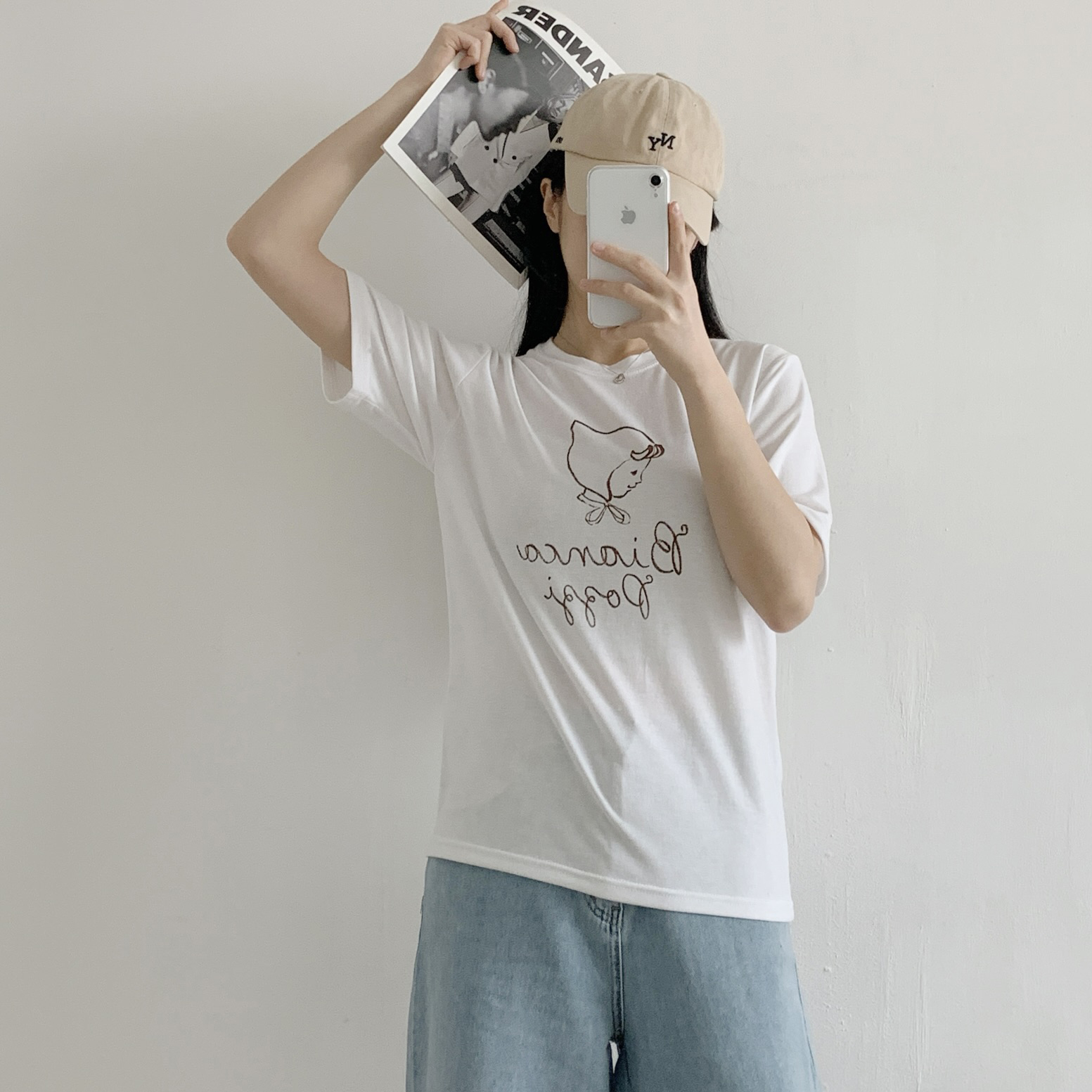 ラウンドネックルーズ半袖レタリングTシャツ | 詳細画像10