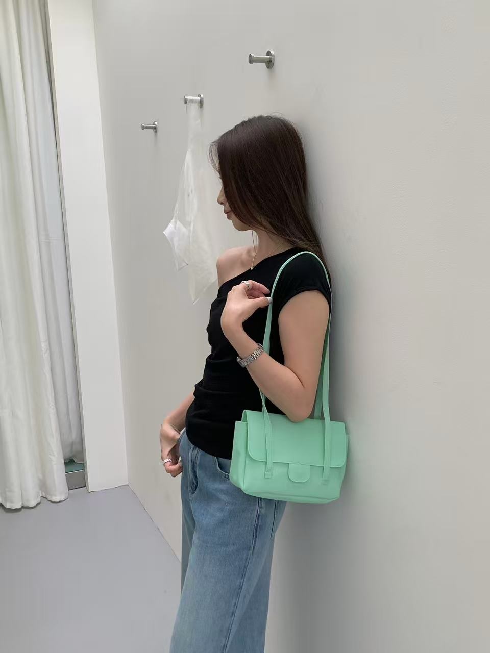 マグネットボタン無地トートバッグ | 詳細画像17