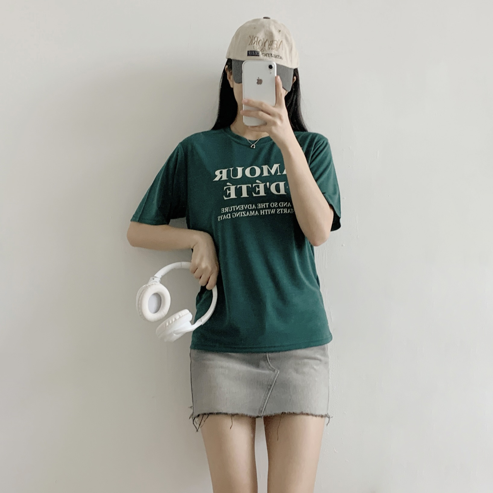 ラウンドネック半袖レタリングTシャツ | 詳細画像2