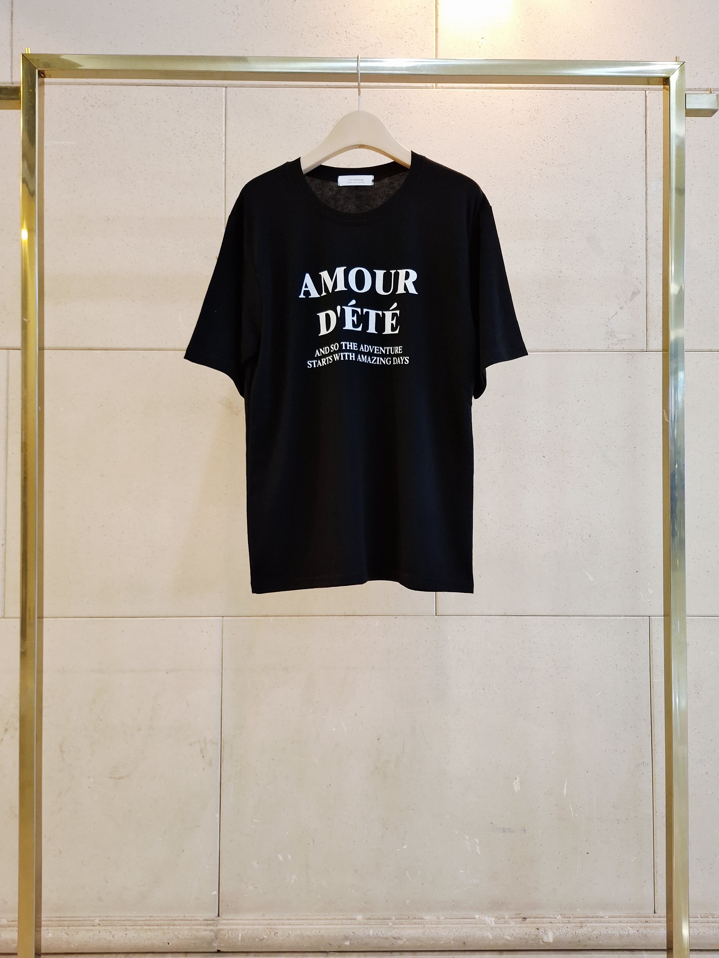 ラウンドネック半袖レタリングTシャツ | 詳細画像12