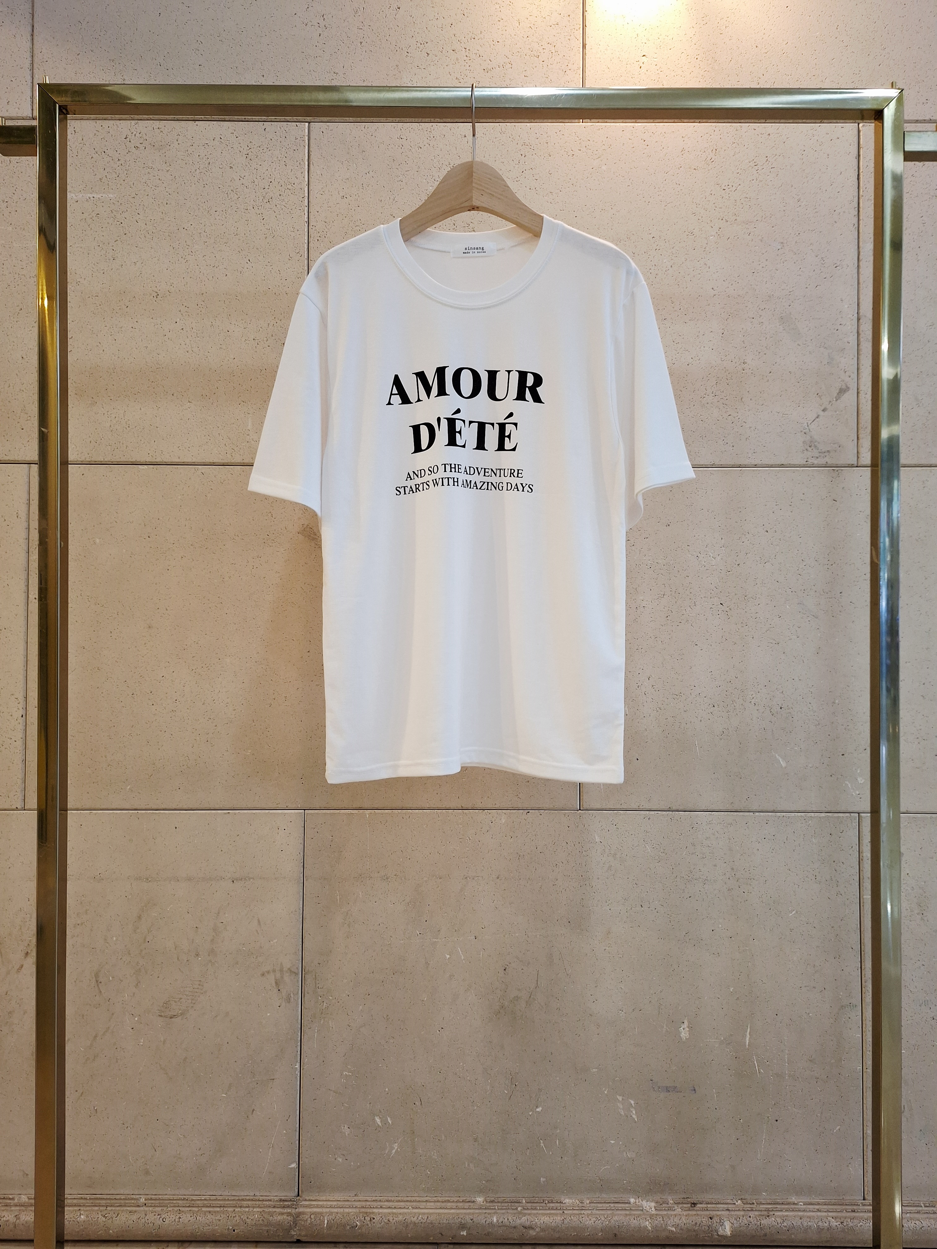 ラウンドネック半袖レタリングTシャツ | 詳細画像13