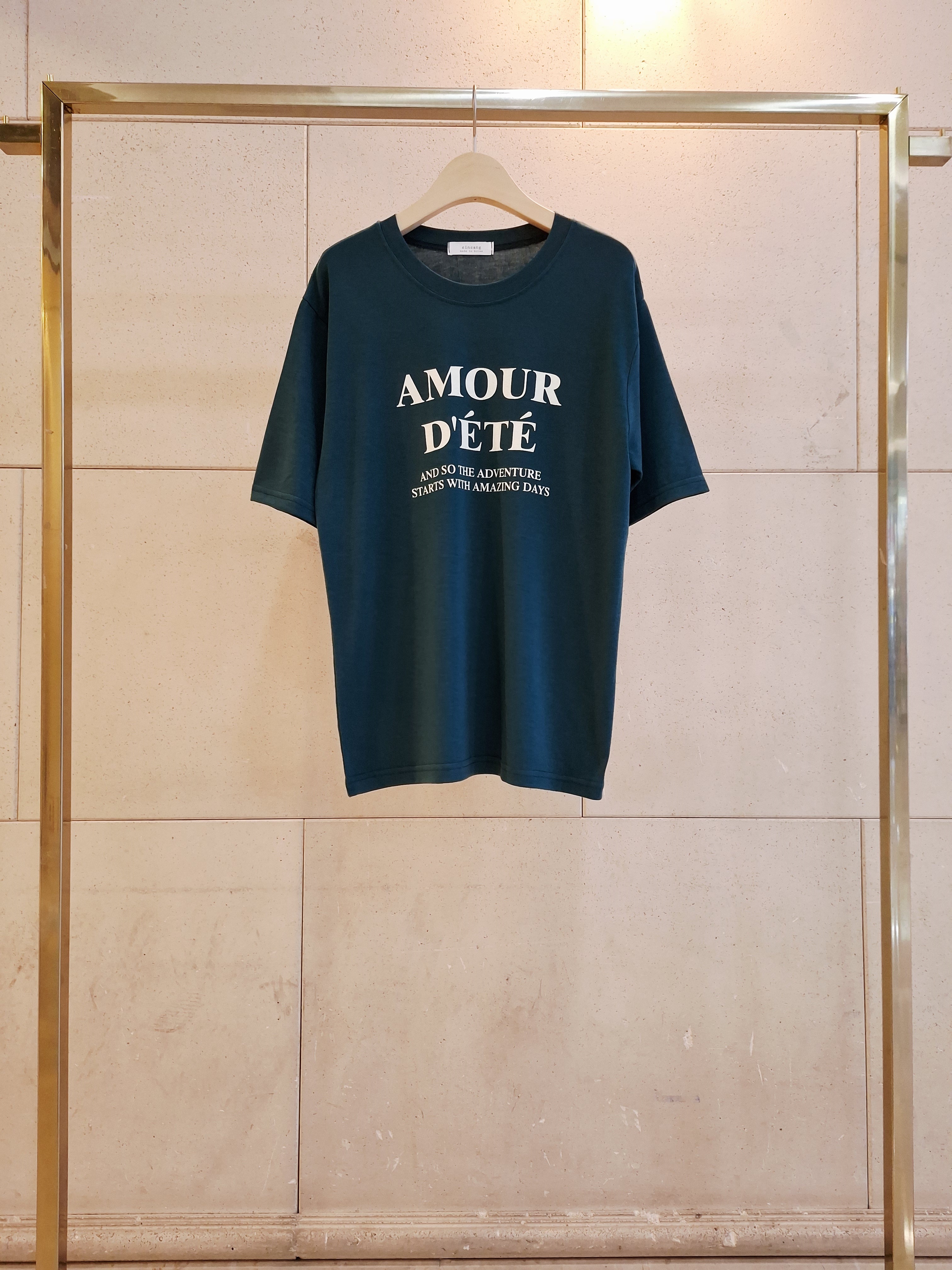 ラウンドネック半袖レタリングTシャツ | 詳細画像14