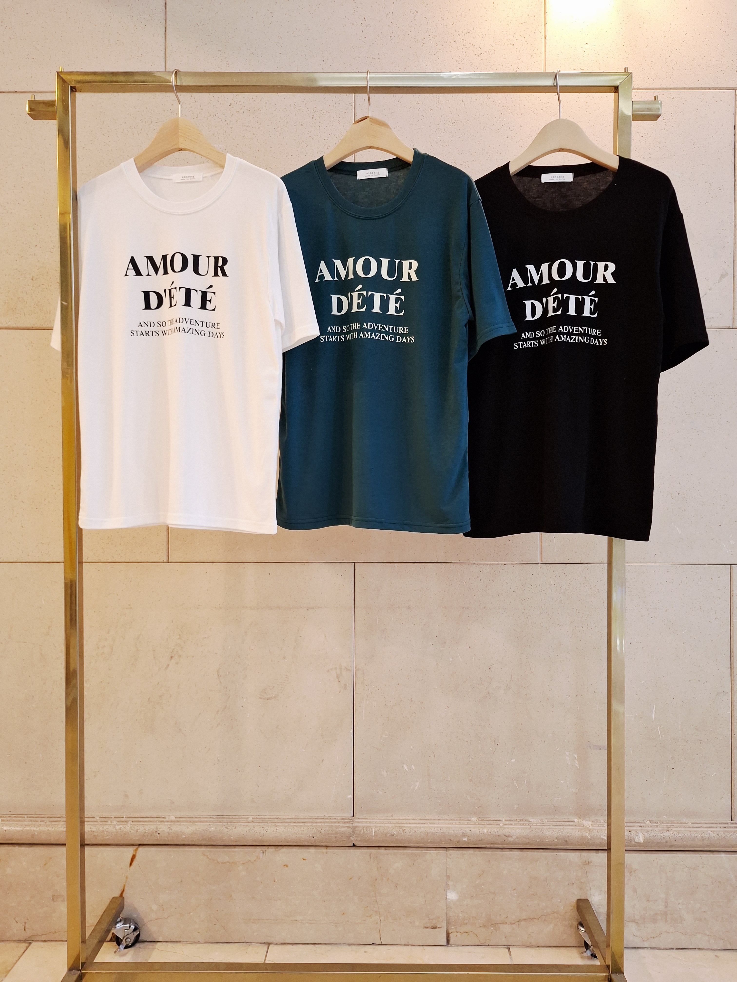 ラウンドネック半袖レタリングTシャツ | 詳細画像15