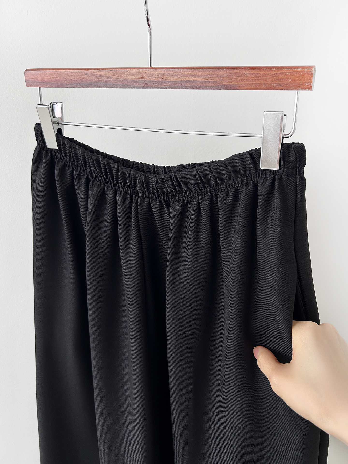 ラウンドネックシャーリングウエストゴムオーバーサイズロング半袖ツーピース(トップス、ボトムス)パンツTシャツ | 詳細画像49