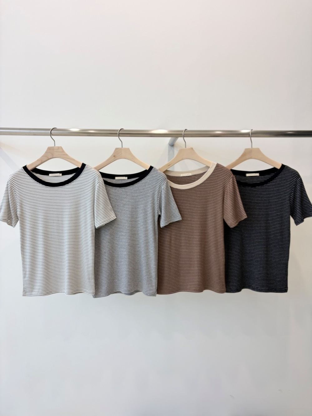 コンビラウンドネック半袖ボーダーTシャツ | 詳細画像6