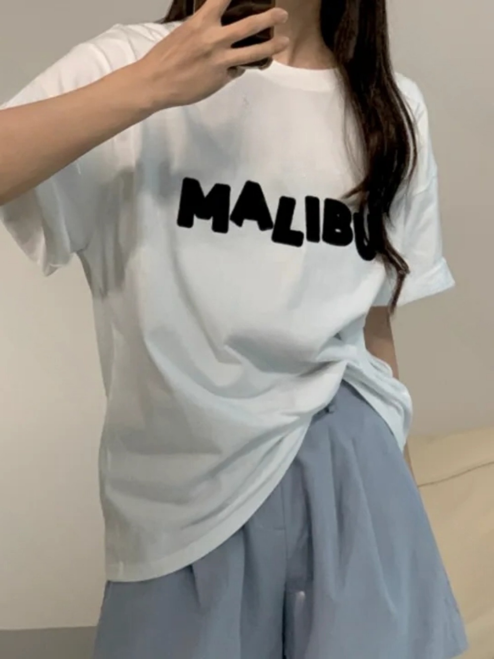コットンパッチオーバーサイズ半袖刺繍Tシャツ | 詳細画像7