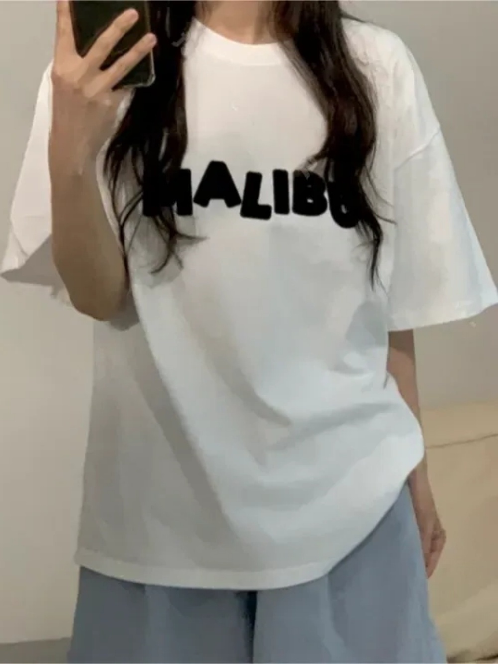 コットンパッチオーバーサイズ半袖刺繍Tシャツ | 詳細画像8