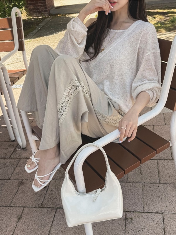 ウエストゴムワイドトラックレースパンツ | 詳細画像14