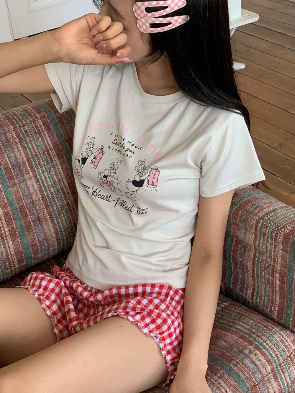 ストレッチラウンドネック半袖プリントTシャツ | 詳細画像2