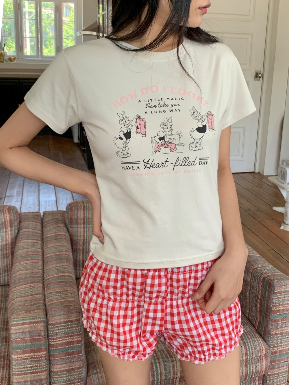 ストレッチラウンドネック半袖プリントTシャツ | 詳細画像3