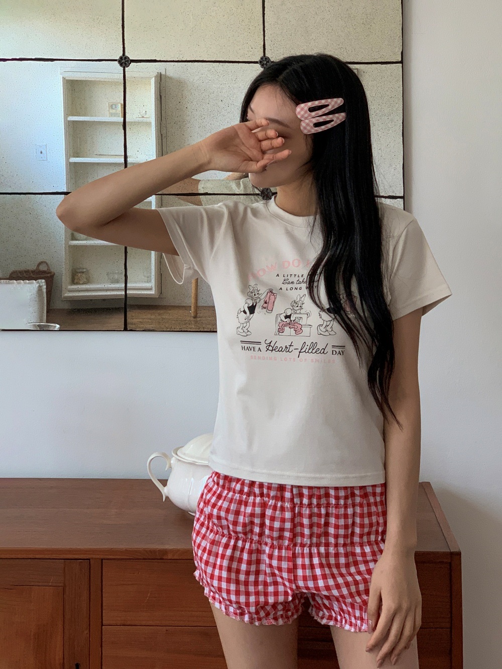 ストレッチラウンドネック半袖プリントTシャツ | 詳細画像4