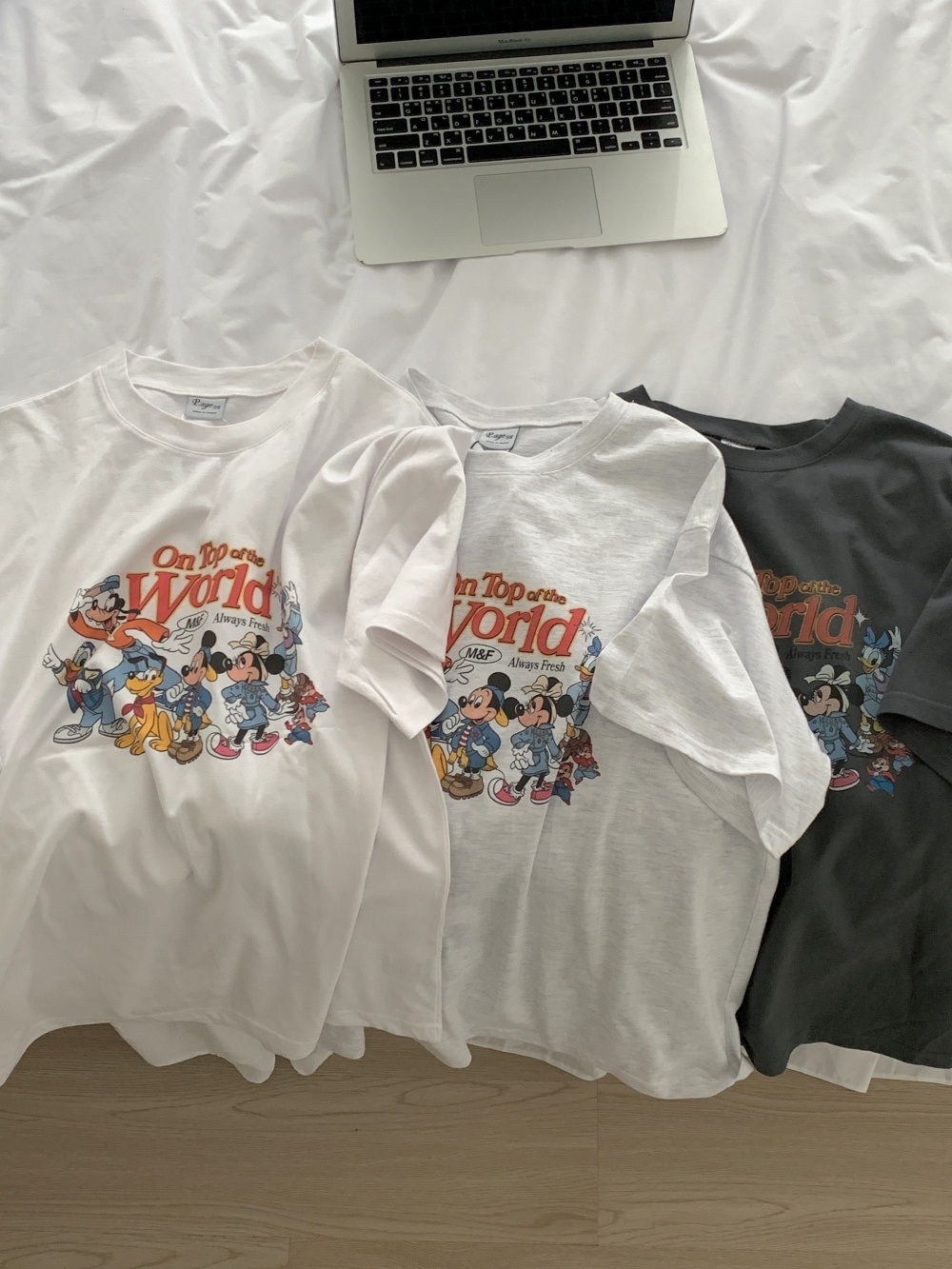 コットンラウンドネック半袖プリントTシャツ | 詳細画像3